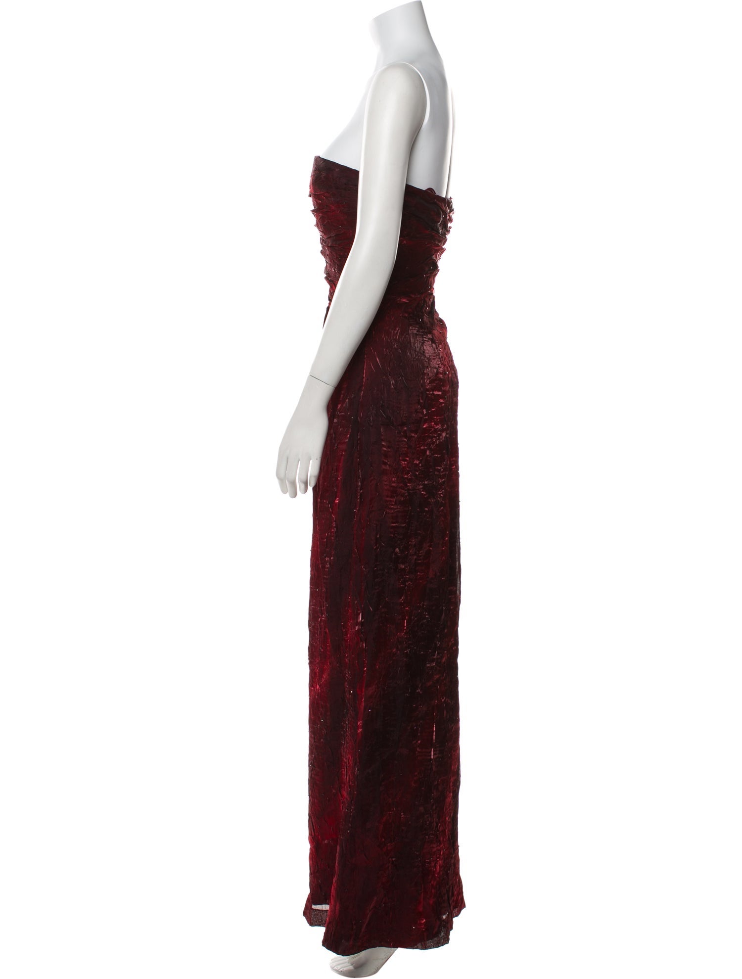 Carmen Marc Valvo Strapless Long Dress