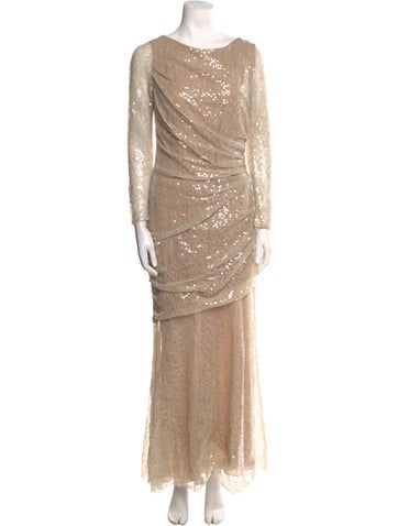 Carmen Marc Valvo Dresses Lace Long Dress US 10 | L