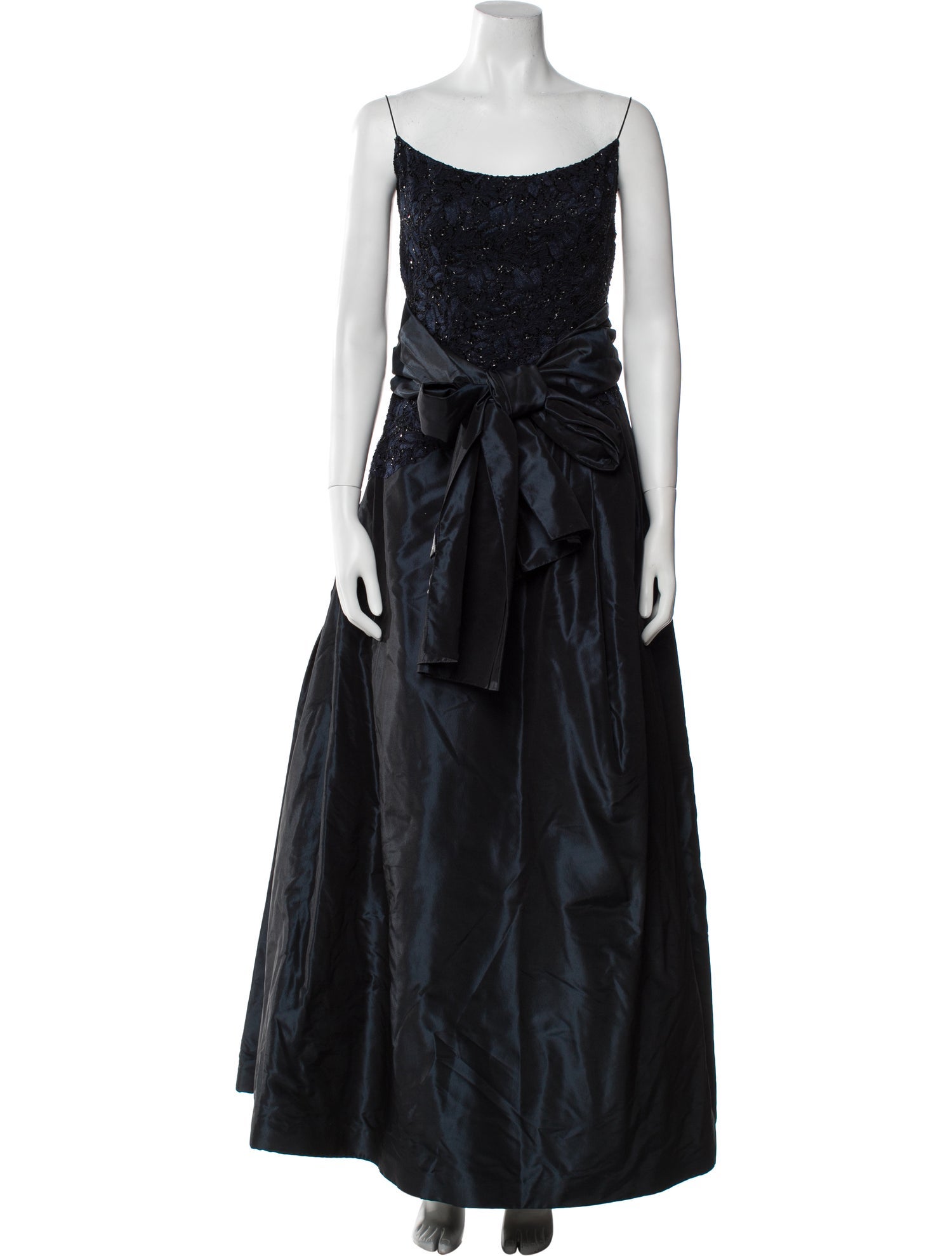 Carmen Marc Valvo Silk Long Dress