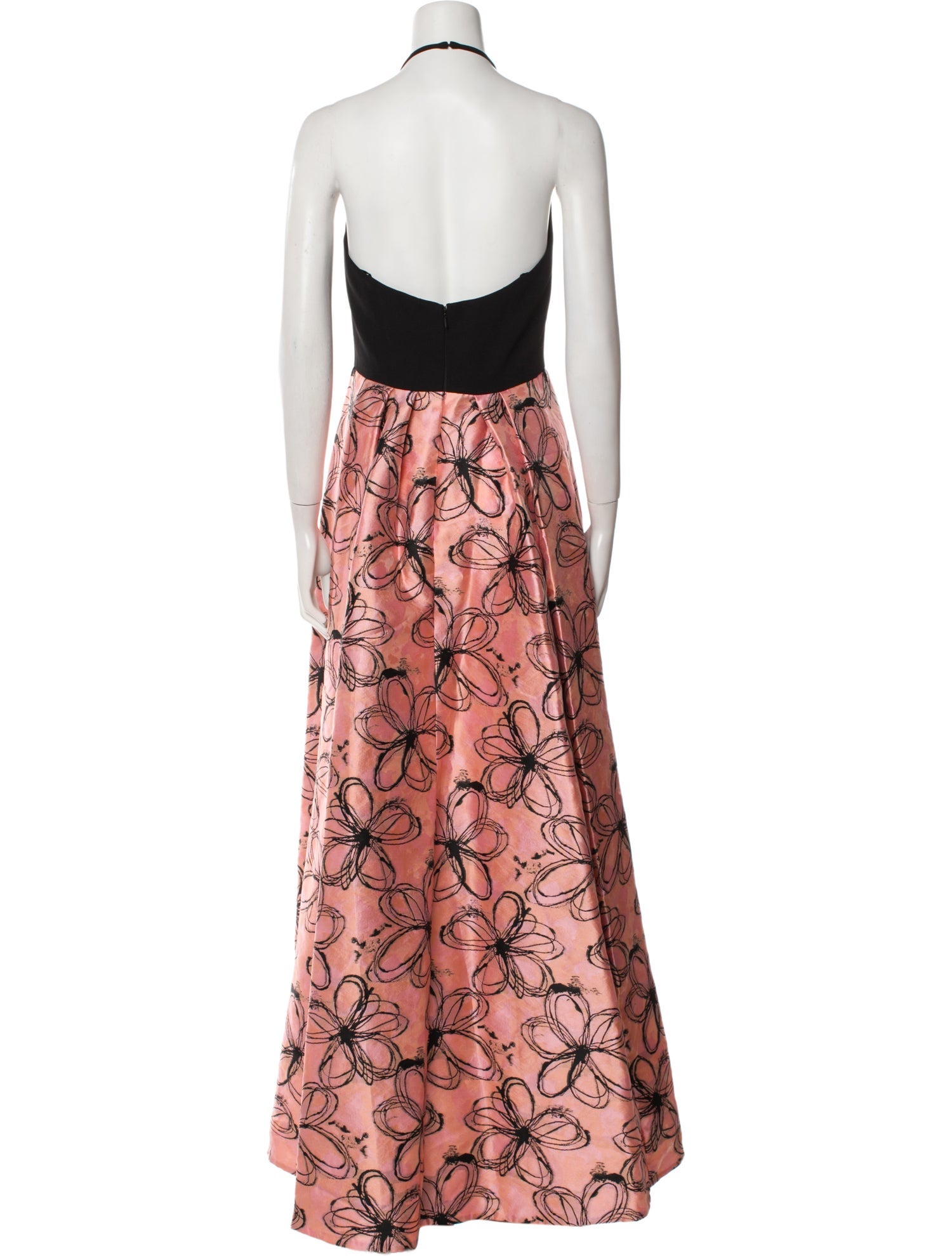 Carmen Marc Valvo Printed Long Dress