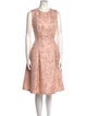 Carmen Marc Valvo Lace Pattern Knee-Length Dress