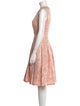 Carmen Marc Valvo Lace Pattern Knee-Length Dress