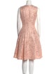 Carmen Marc Valvo Lace Pattern Knee-Length Dress