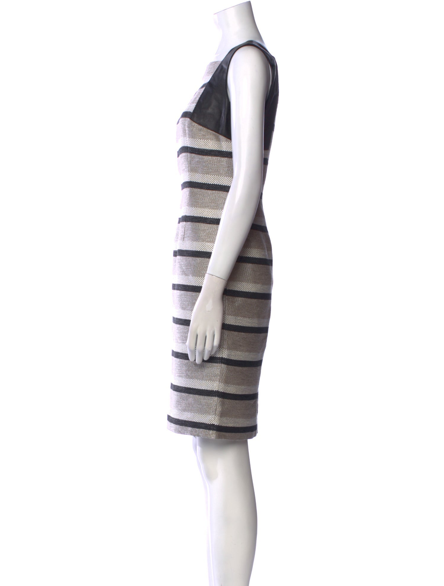 Carmen Marc Valvo Striped Mini Dress