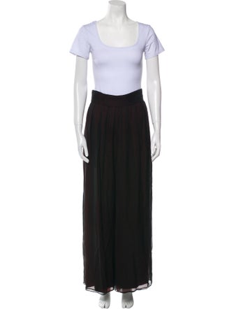 Carmen Marc Valvo Printed Mesh Accents Pant Set