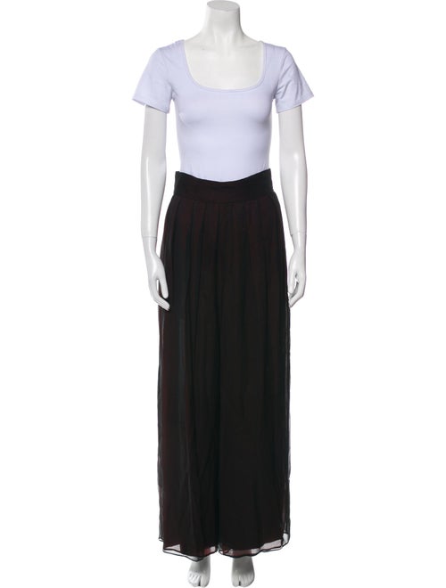 Carmen Marc Valvo Printed Mesh Accents Pant Set