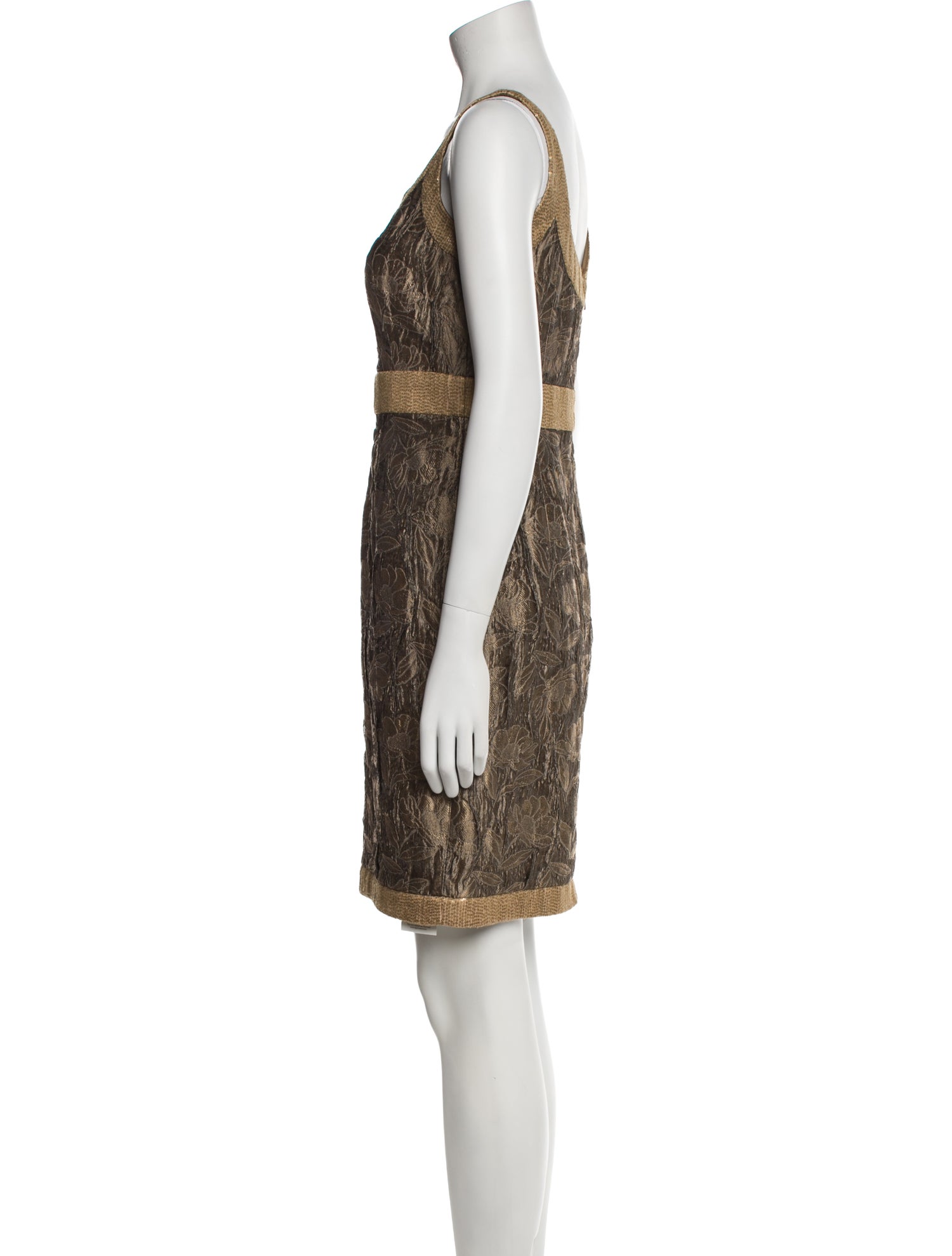 Carmen Marc Valvo Animal Print Mini Dress