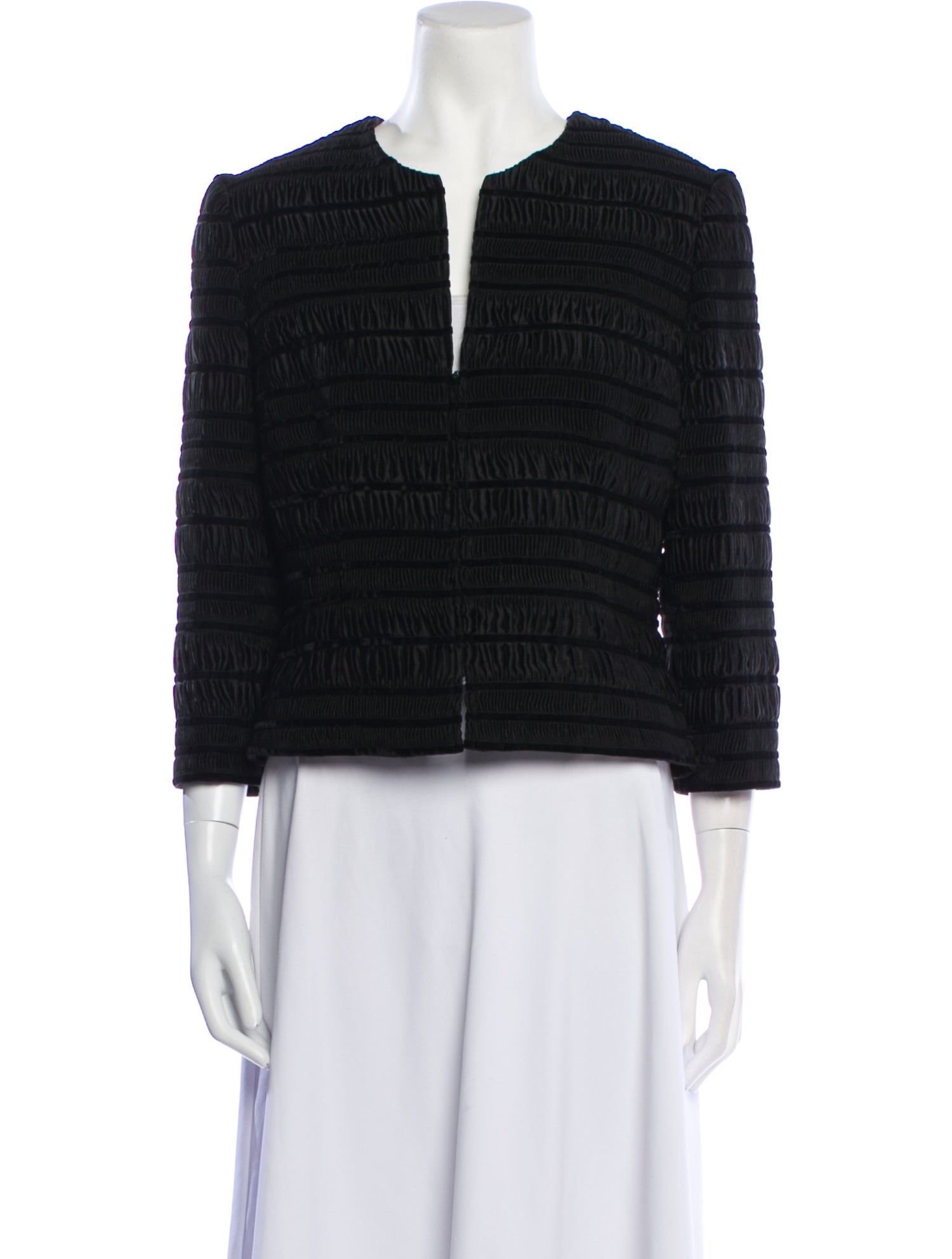 Carmen Marc Valvo Tweed Pattern Evening Jacket