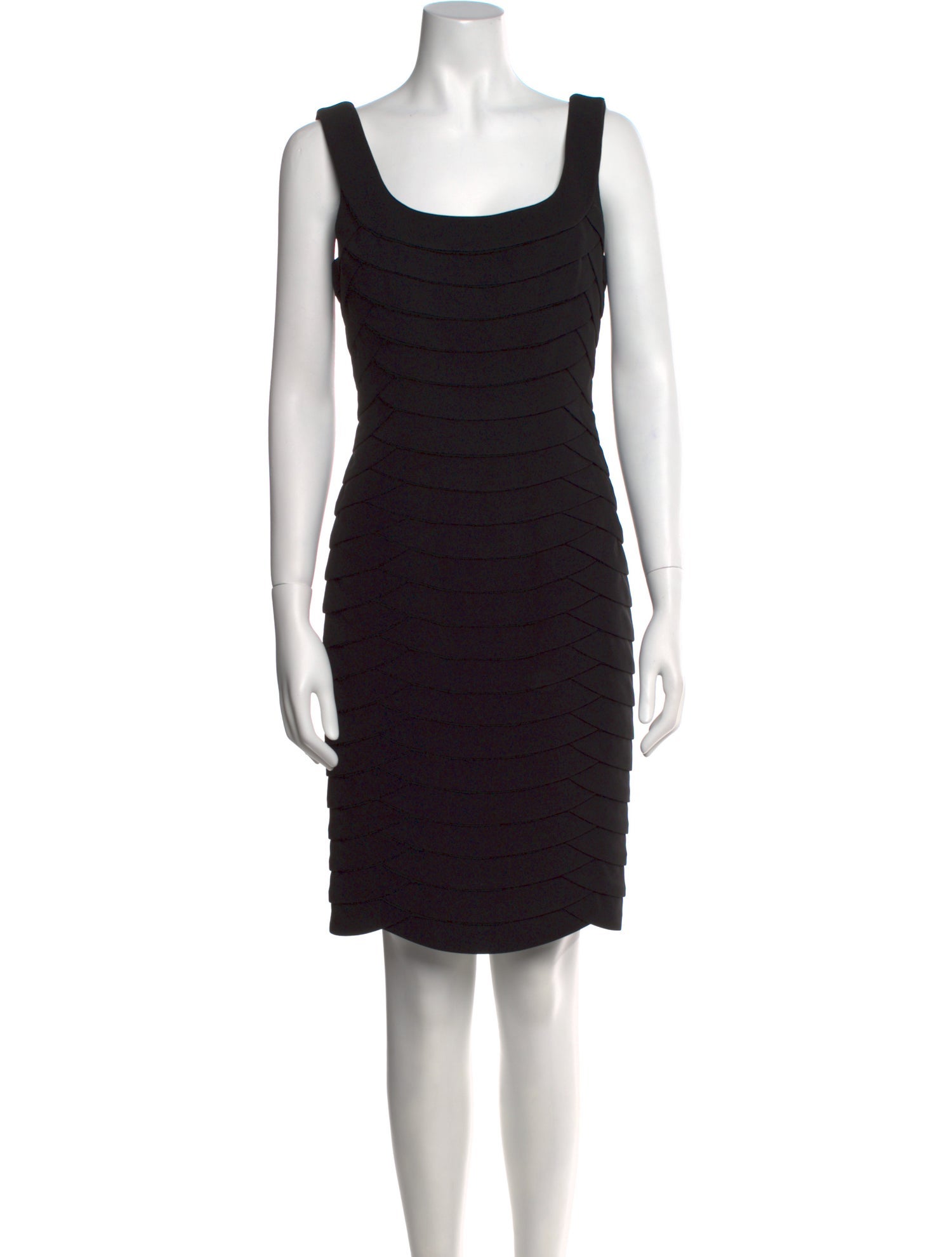 Carmen Marc Valvo Scoop Neck Mini Dress