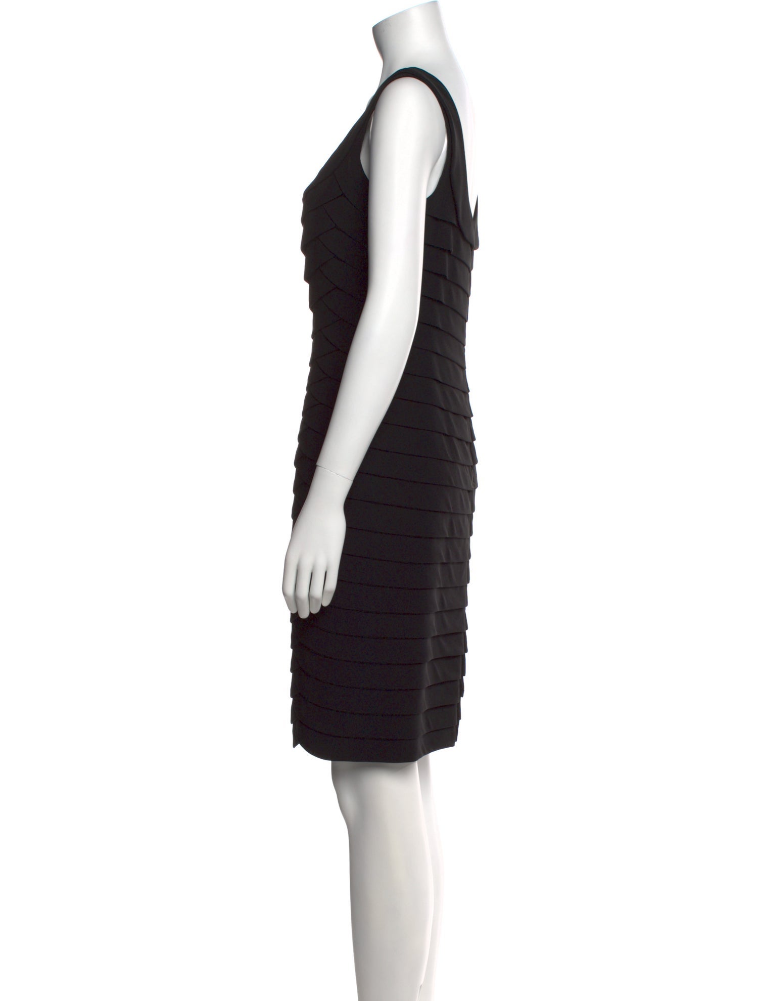 Carmen Marc Valvo Scoop Neck Mini Dress