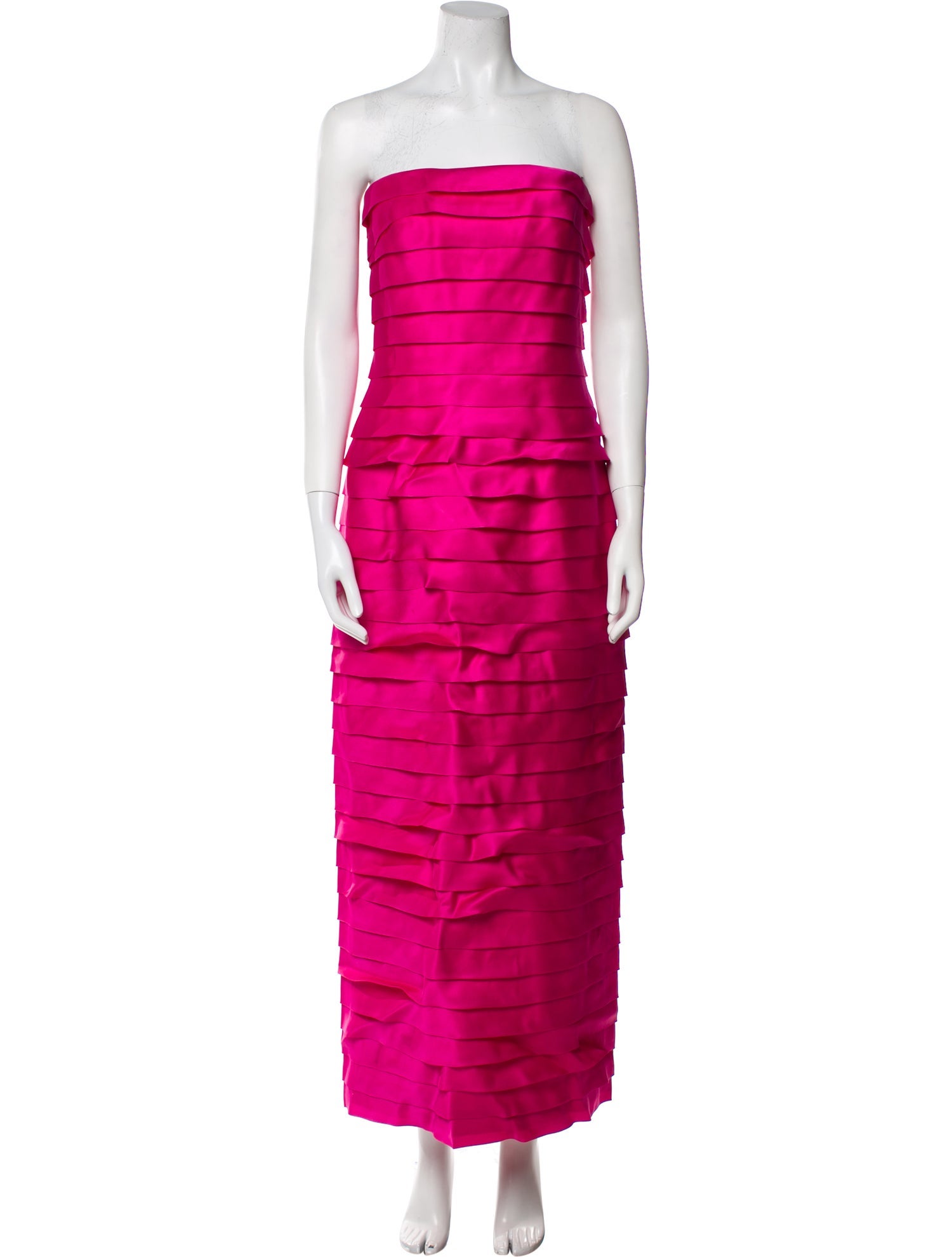 Carmen Marc Valvo Silk Long Dress