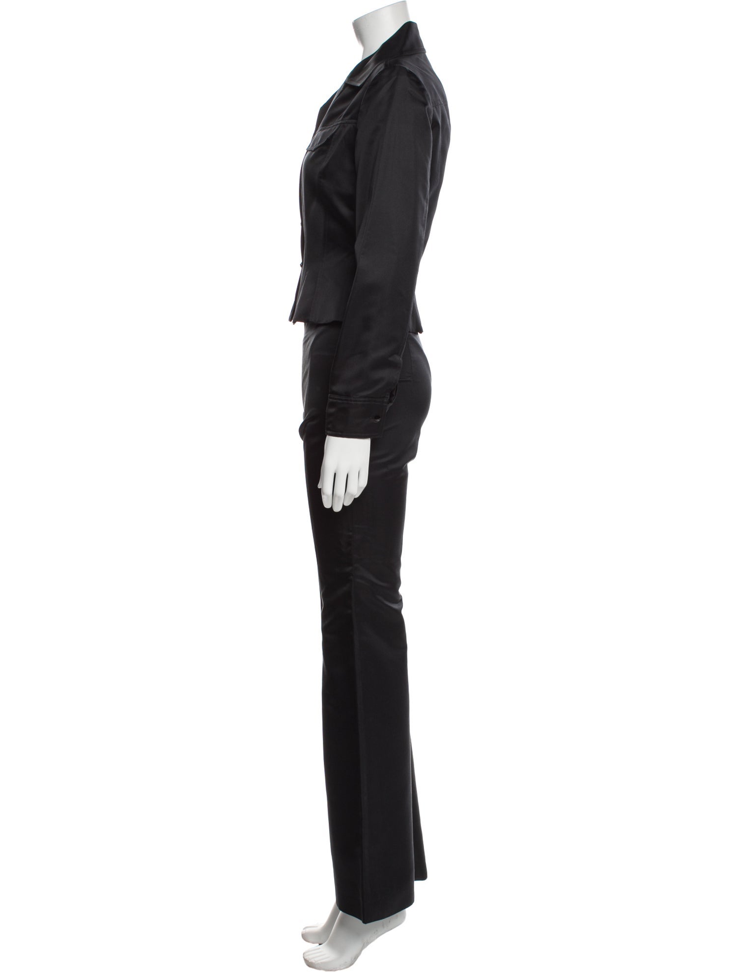 Carmen Marc Valvo Pleated Accents Pant Set