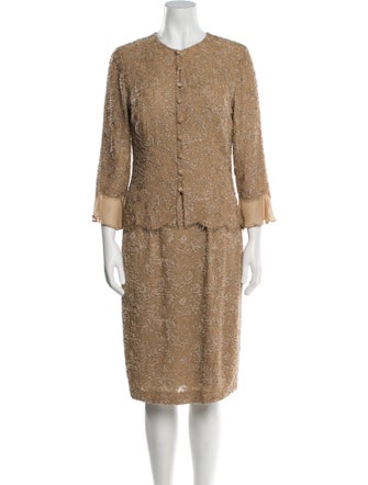 Carmen Marc Valvo Nylon Printed Skirt Set