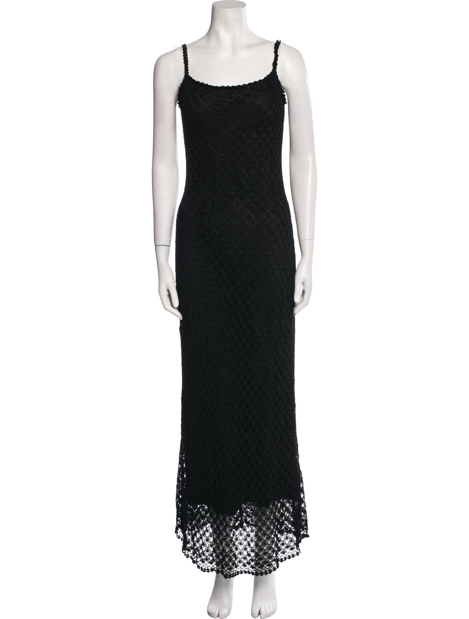 Carmen Marc Valvo Lace Pattern Long Dress