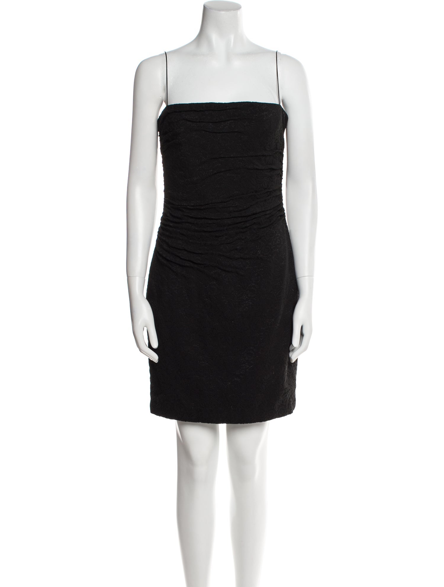 Carmen Marc Valvo Square Neckline Mini Dress