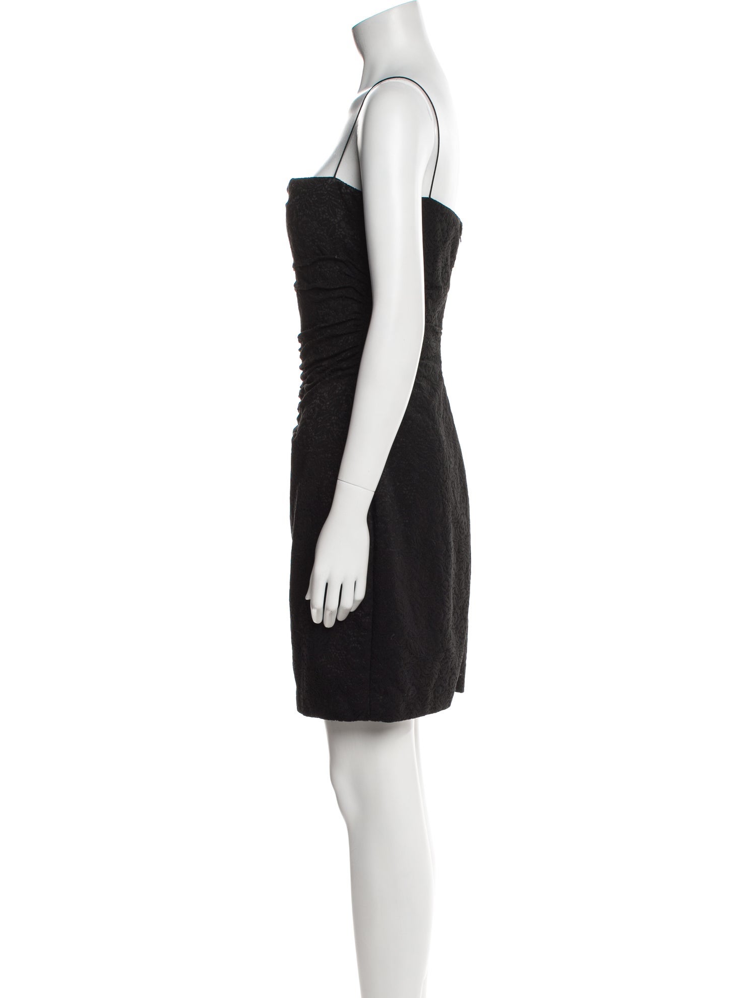 Carmen Marc Valvo Square Neckline Mini Dress