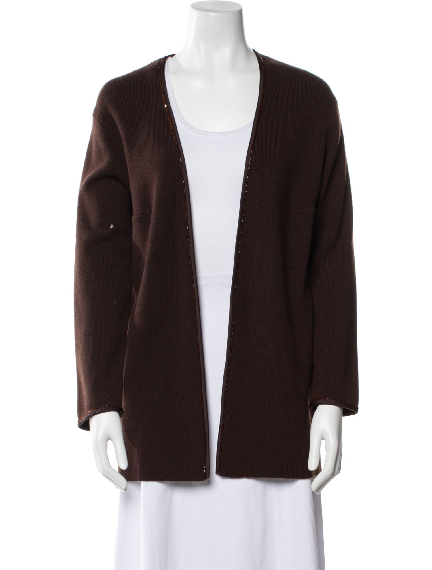 Carmen Marc Valvo Open Front Sweater