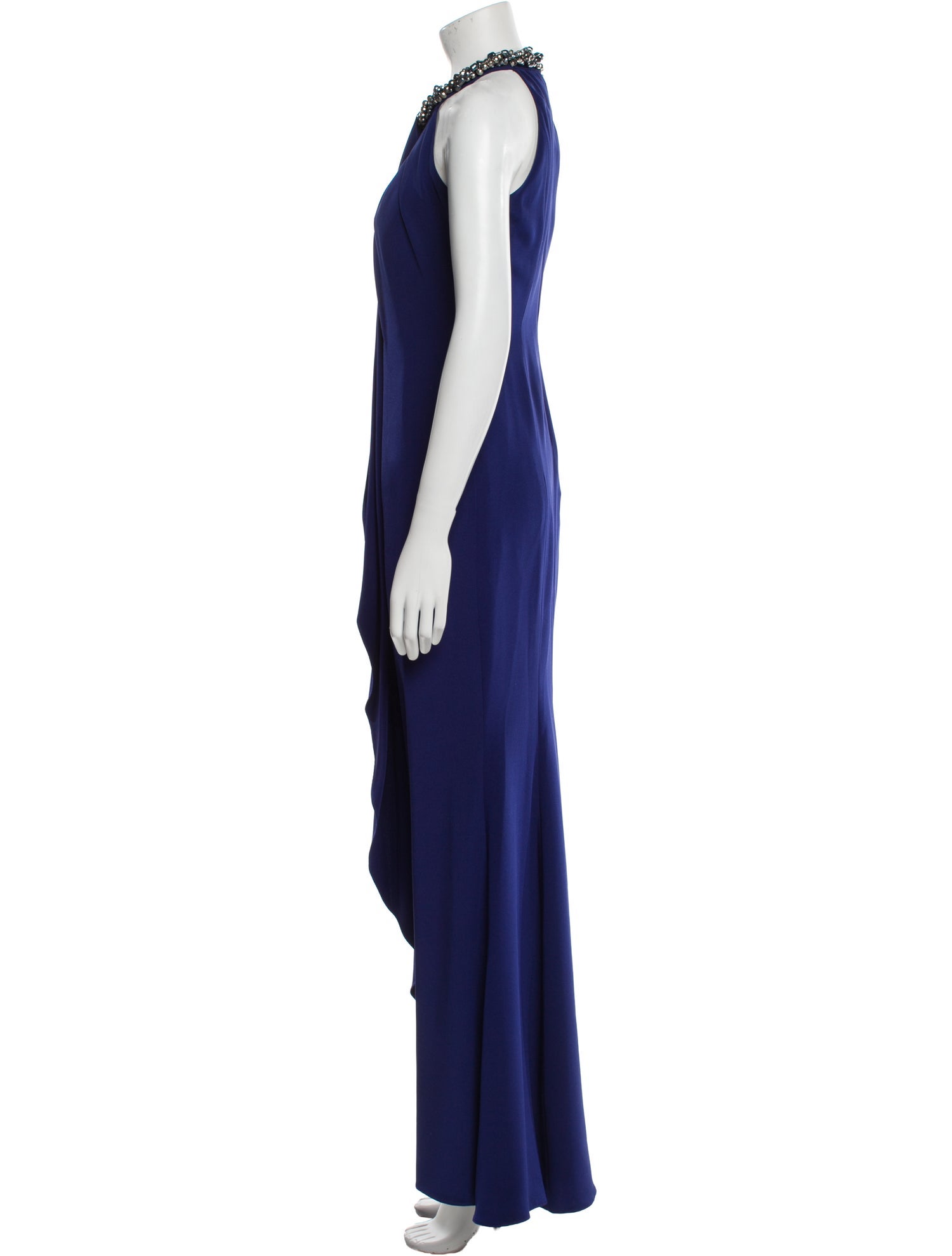 Carmen Marc Valvo Silk Long Dress