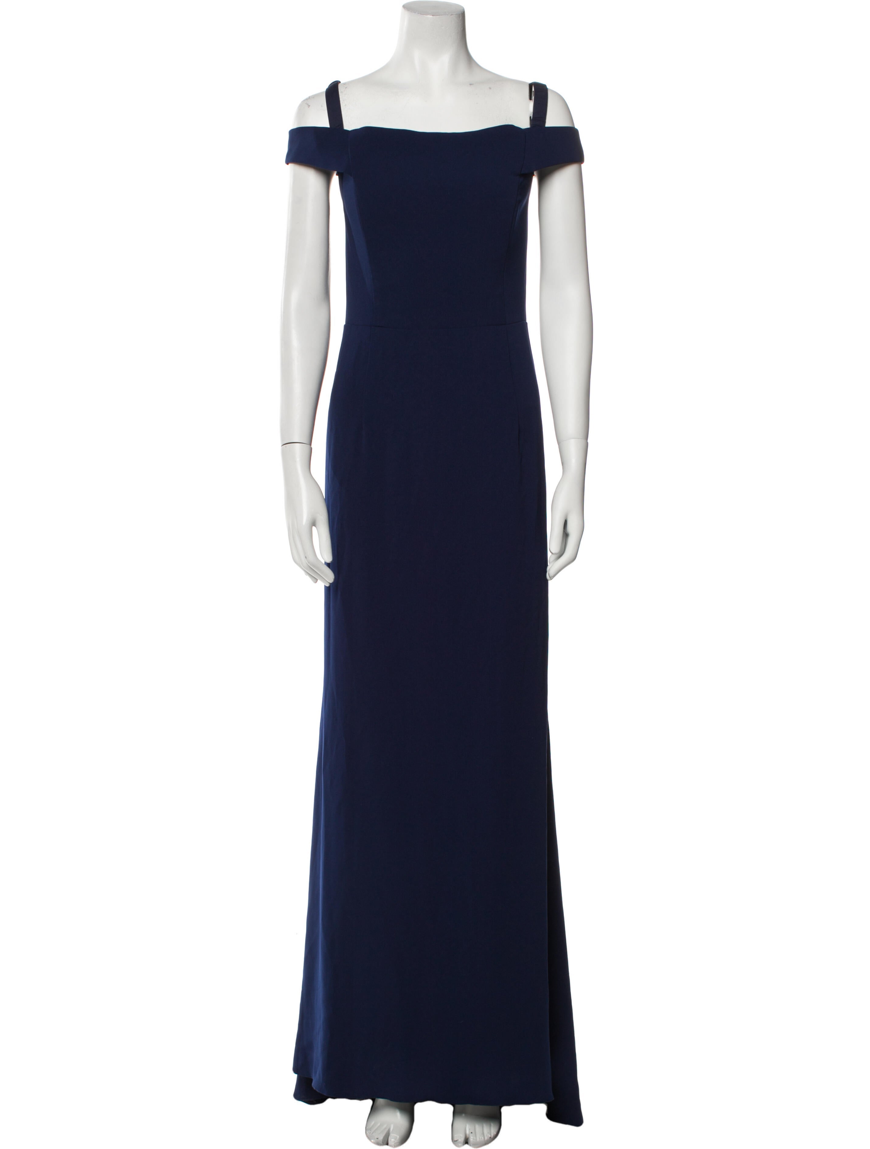Carmen Marc Valvo Square Neckline Long Dress