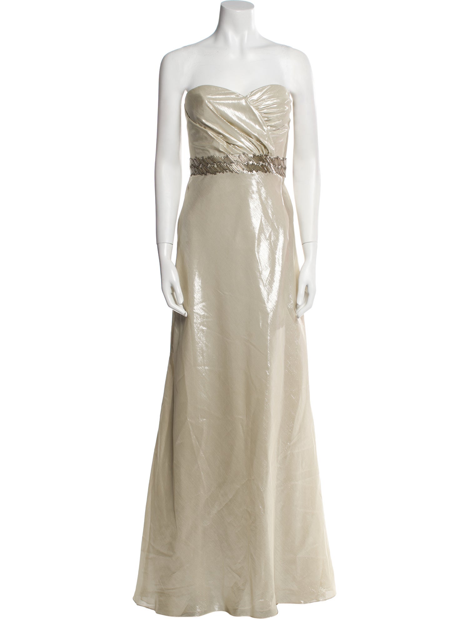 Carmen Marc Valvo Silk Long Dress w/ Tags