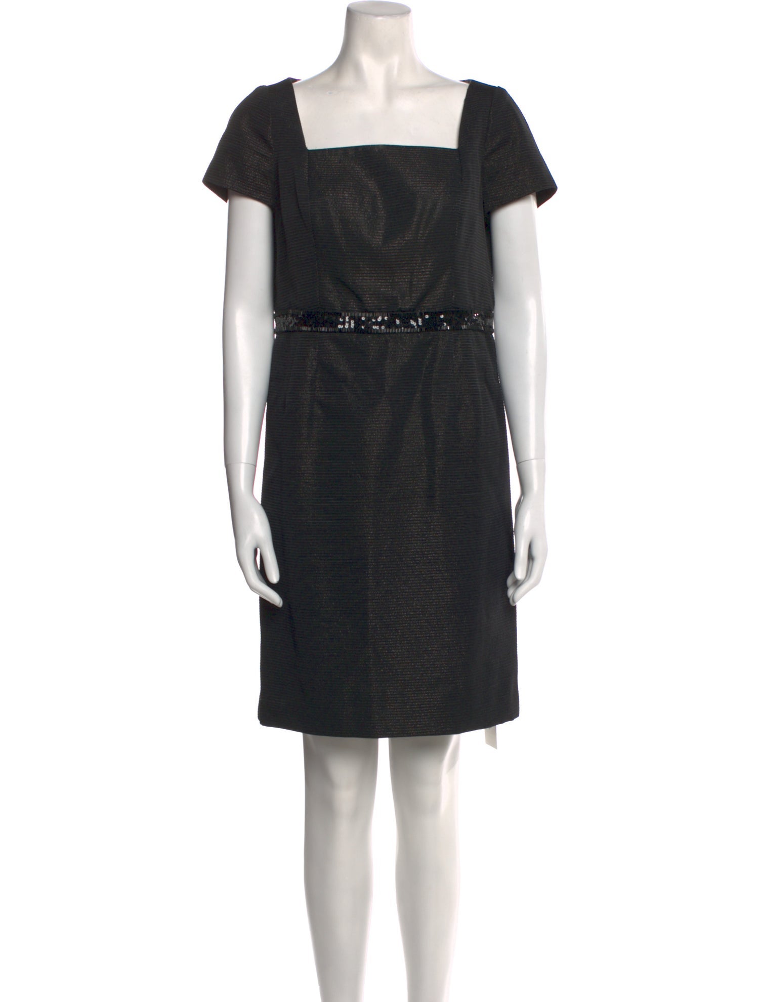 Carmen Marc Valvo Square Neckline Mini Dress