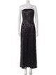 Carmen Marc Valvo Patterned Long Dress