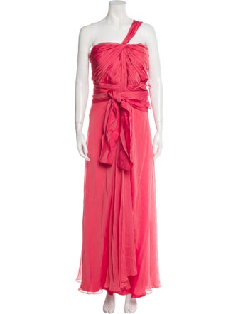 Carmen Marc Valvo Silk Long Dress