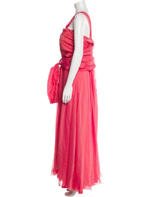 Carmen Marc Valvo Silk Long Dress