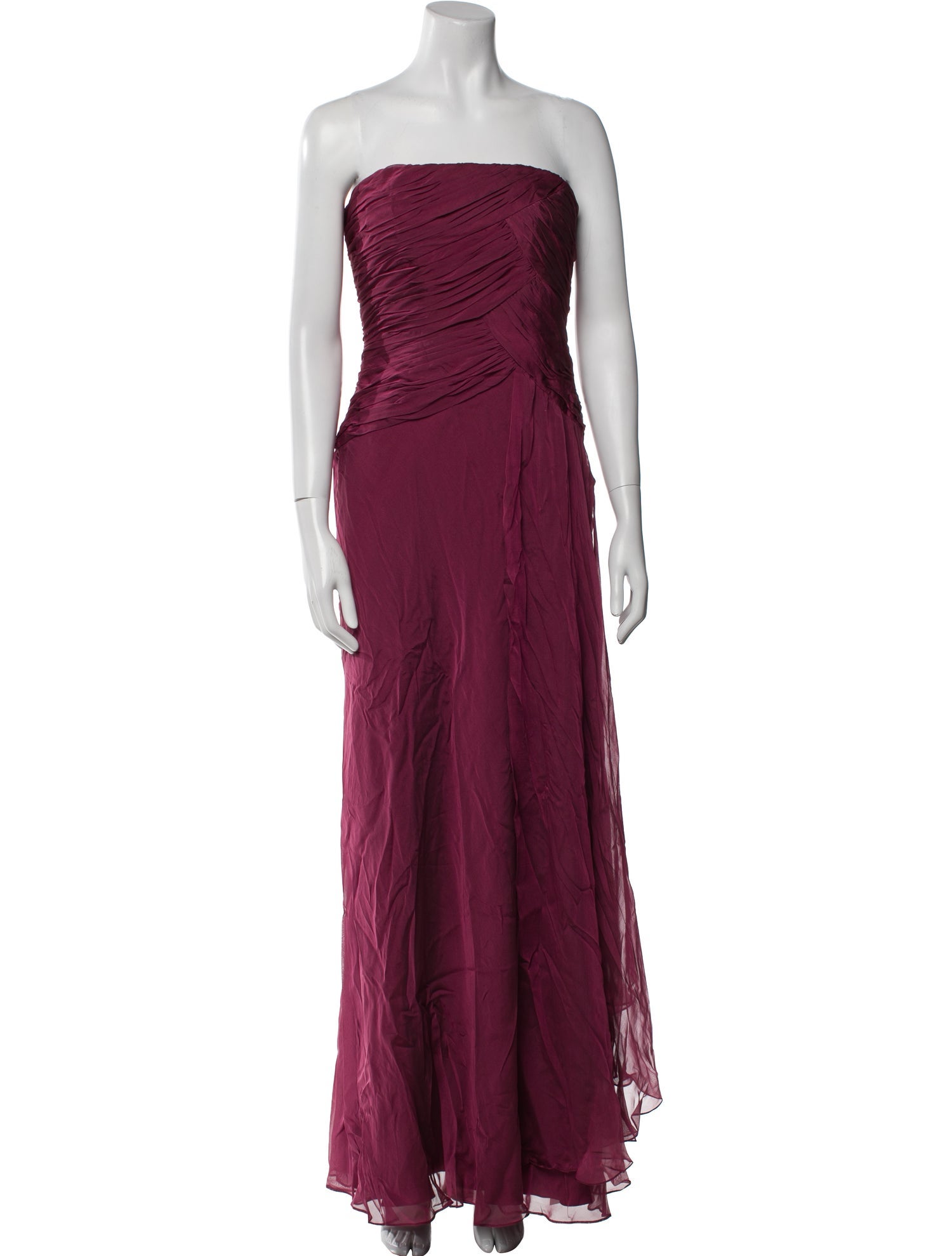 Carmen Marc Valvo Silk Long Dress