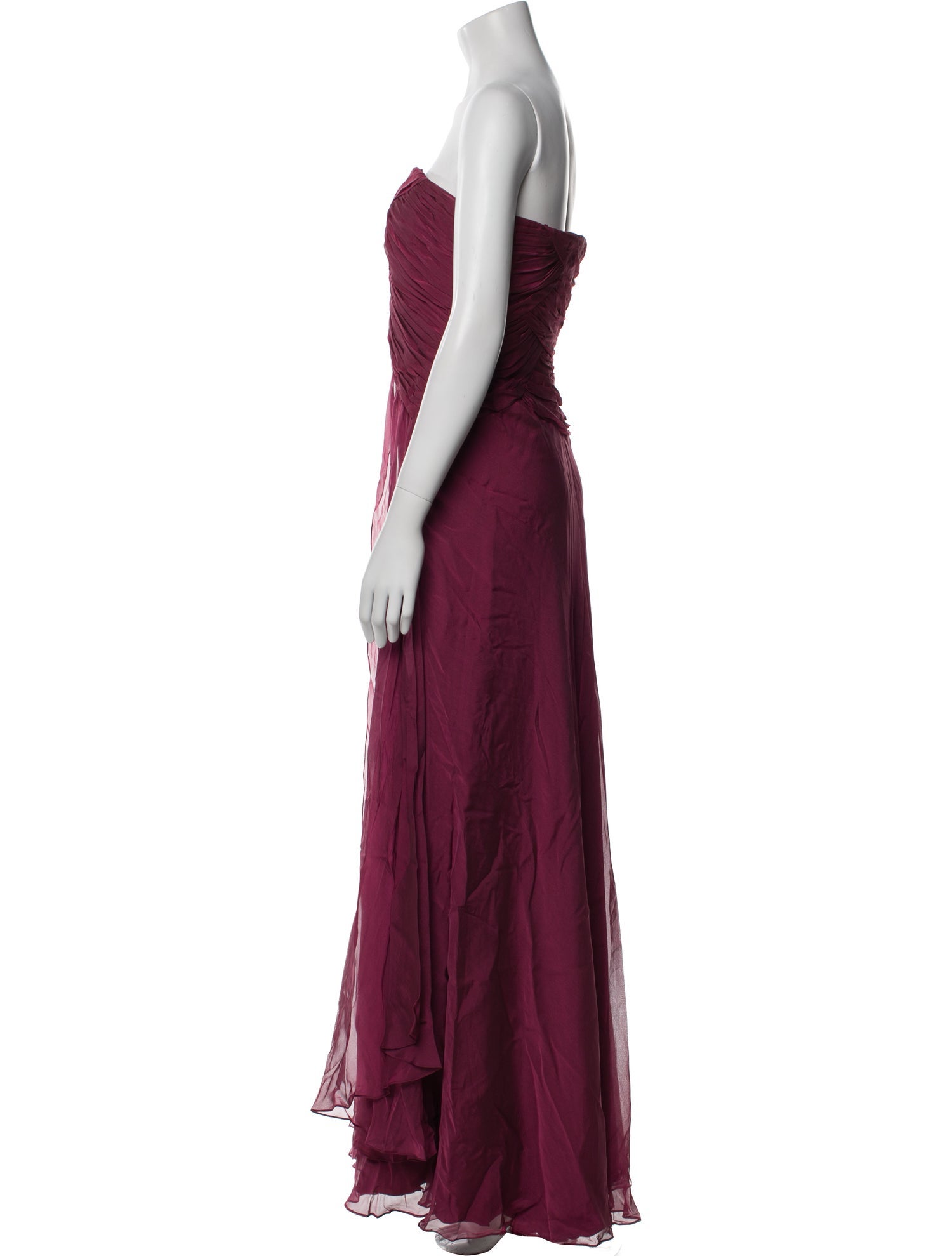 Carmen Marc Valvo Silk Long Dress
