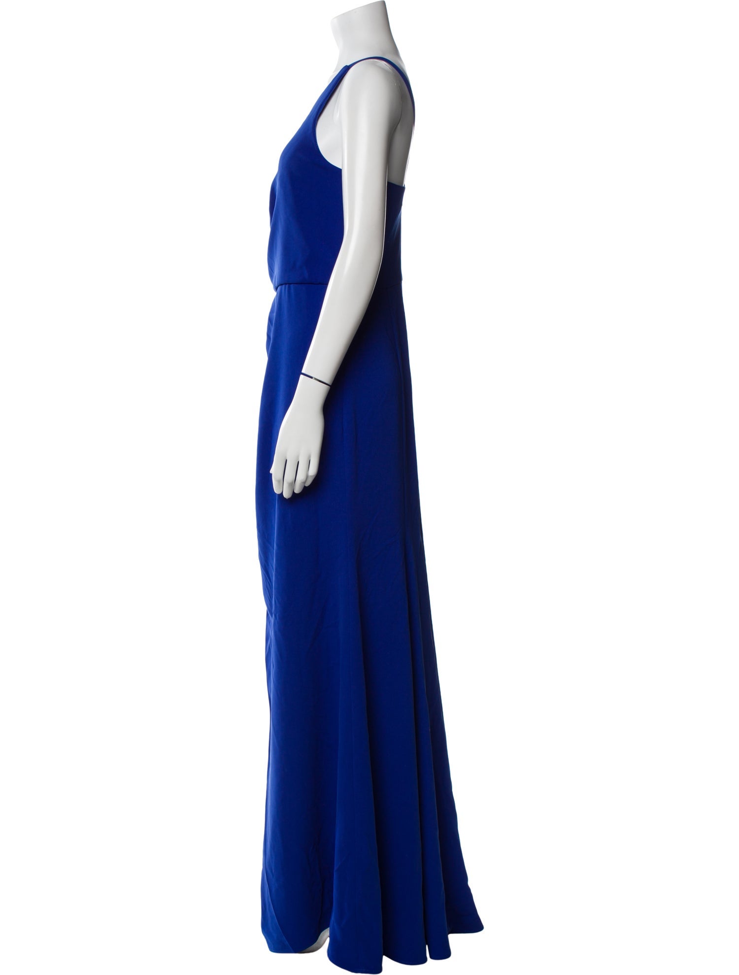 Carmen Marc Valvo One-Shoulder Long Dress