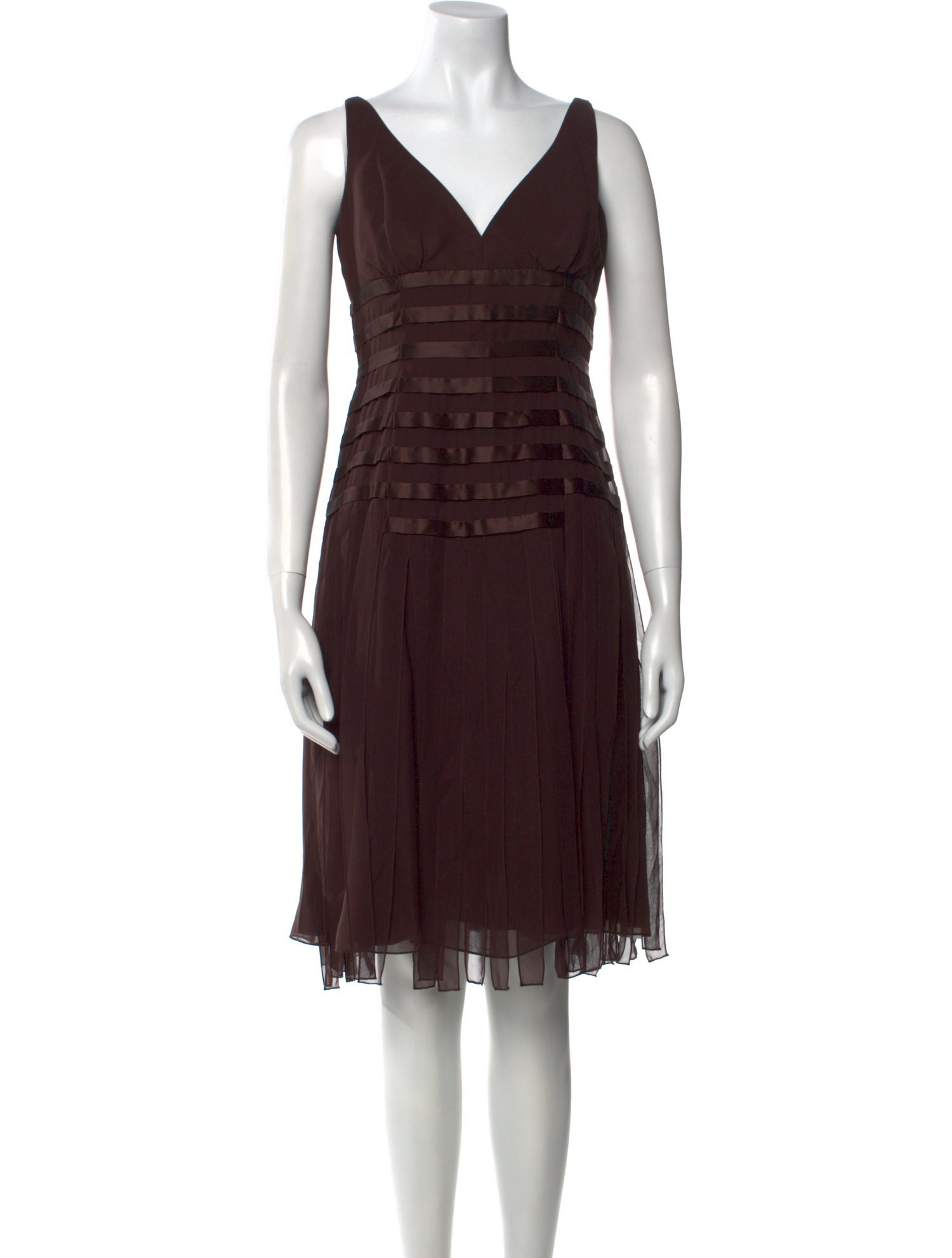 Carmen Marc Valvo Silk Knee-Length Dress