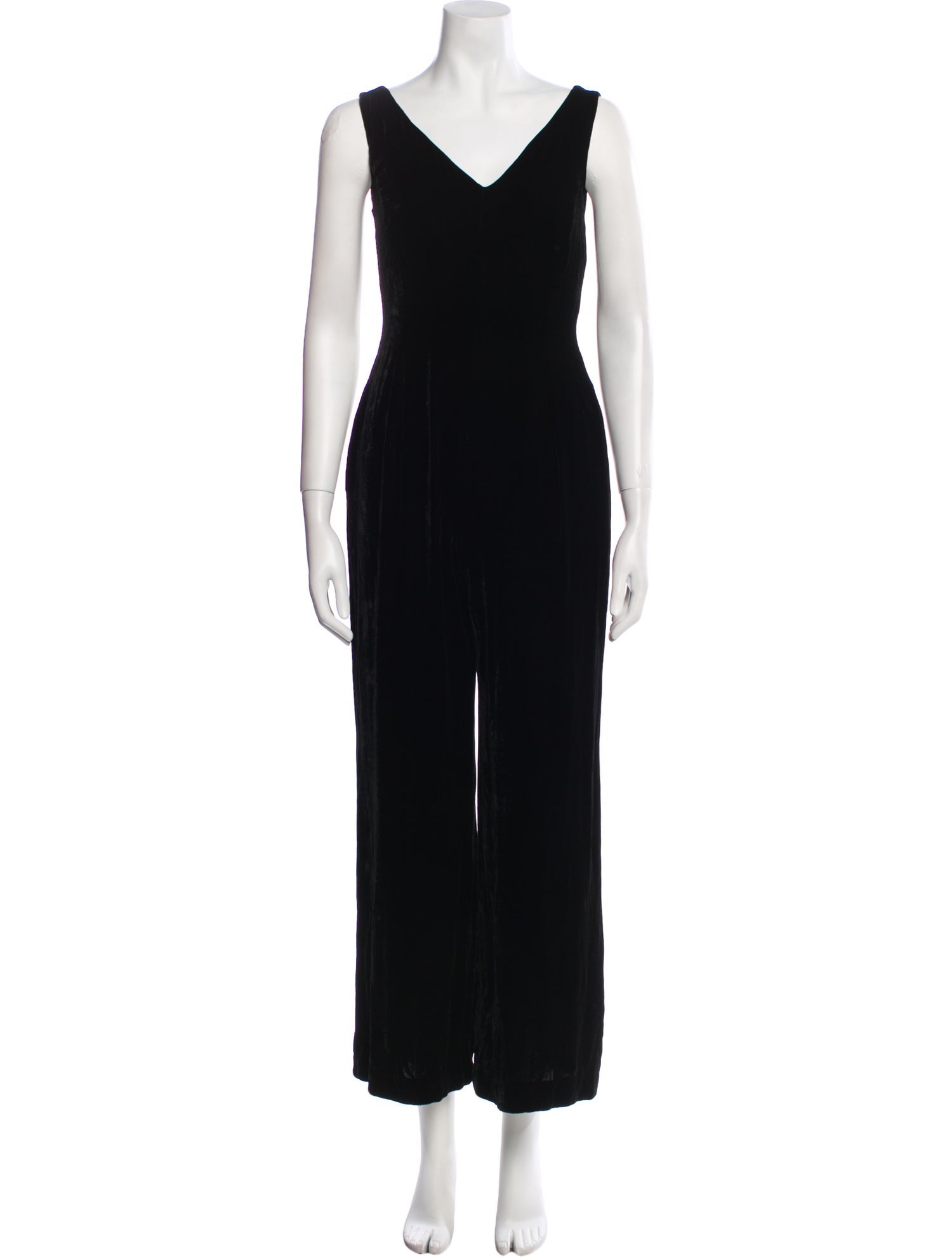 Carmen Marc Valvo V-Neck Jumpsuit