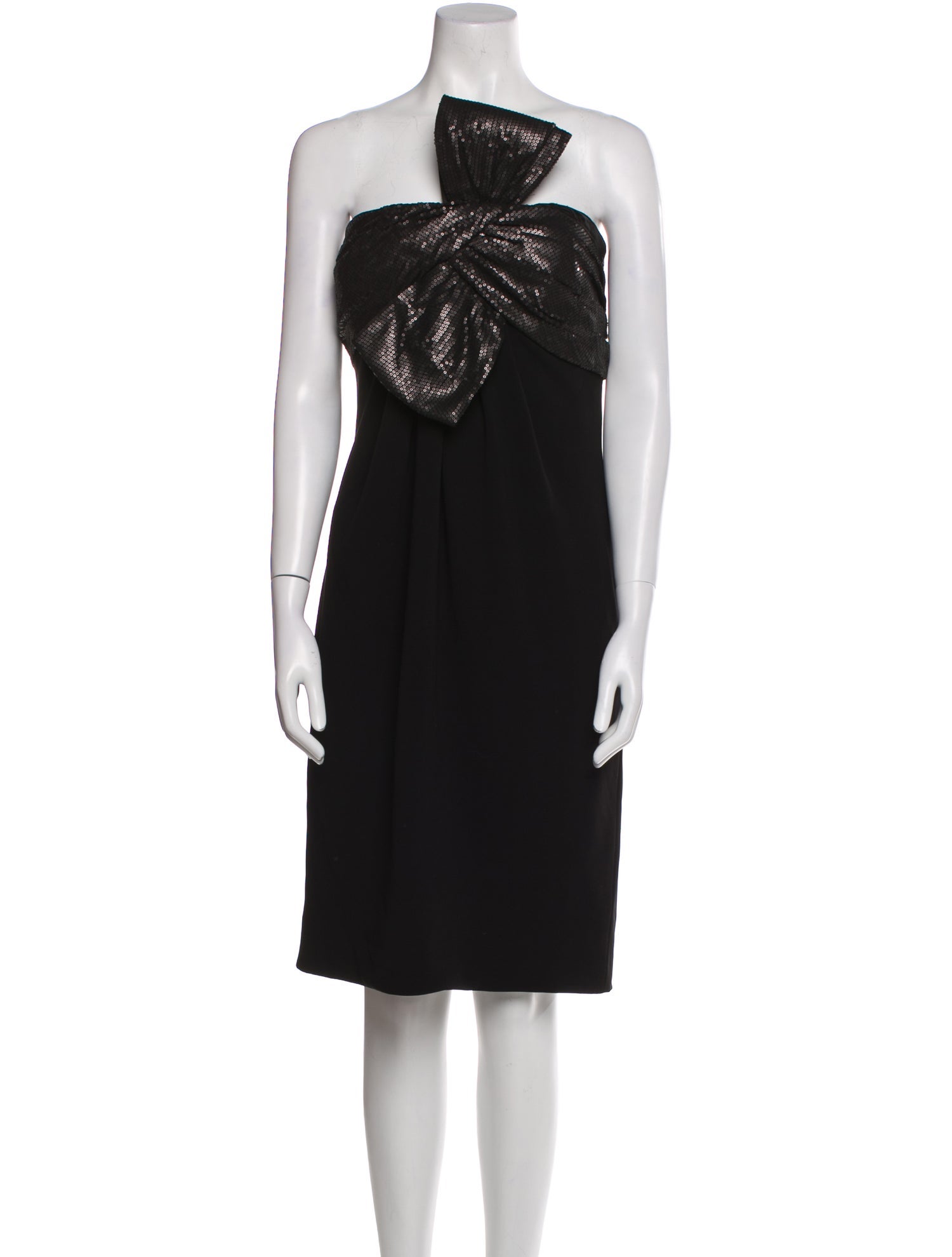 Carmen Marc Valvo One-Shoulder Mini Dress