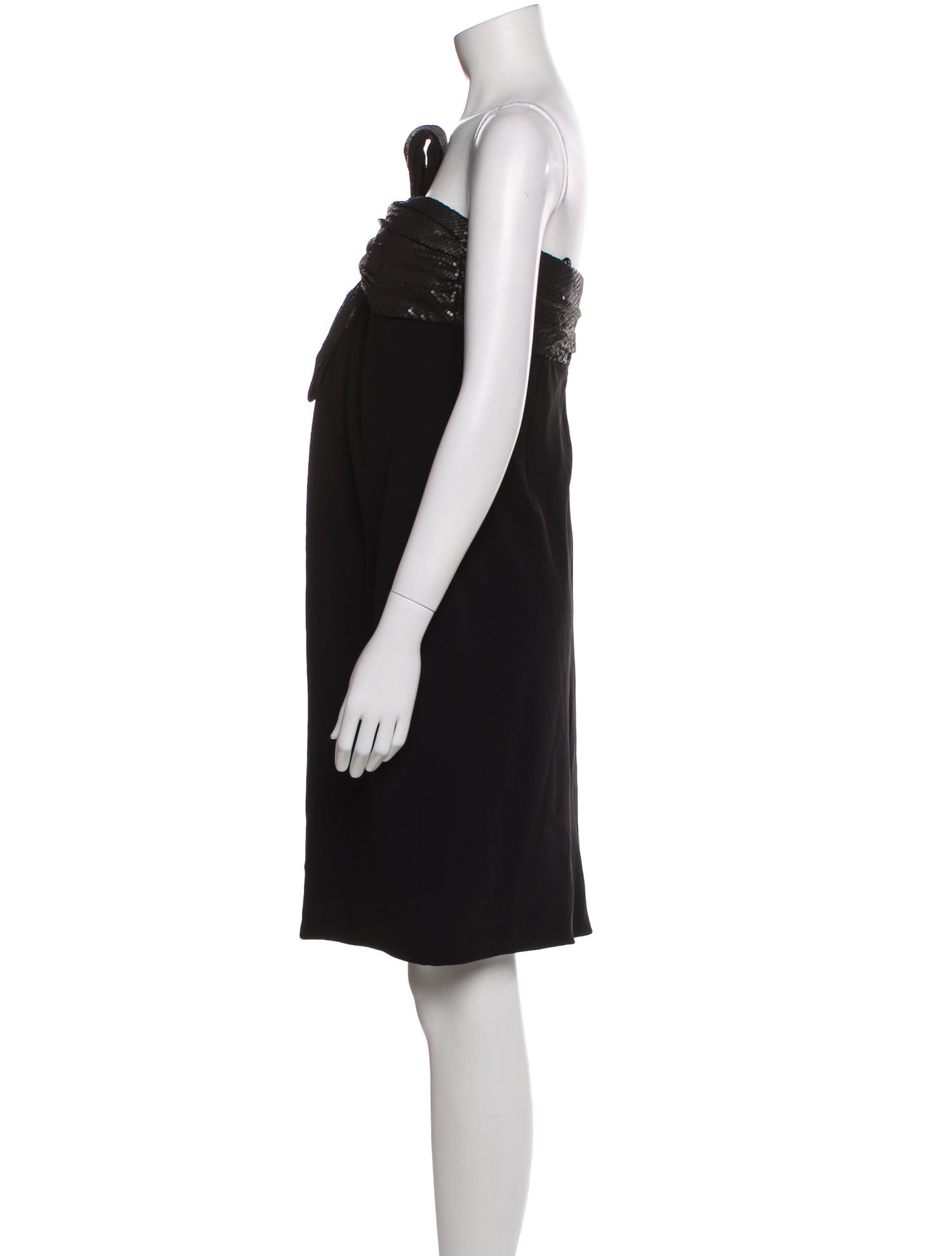 Carmen Marc Valvo One-Shoulder Mini Dress