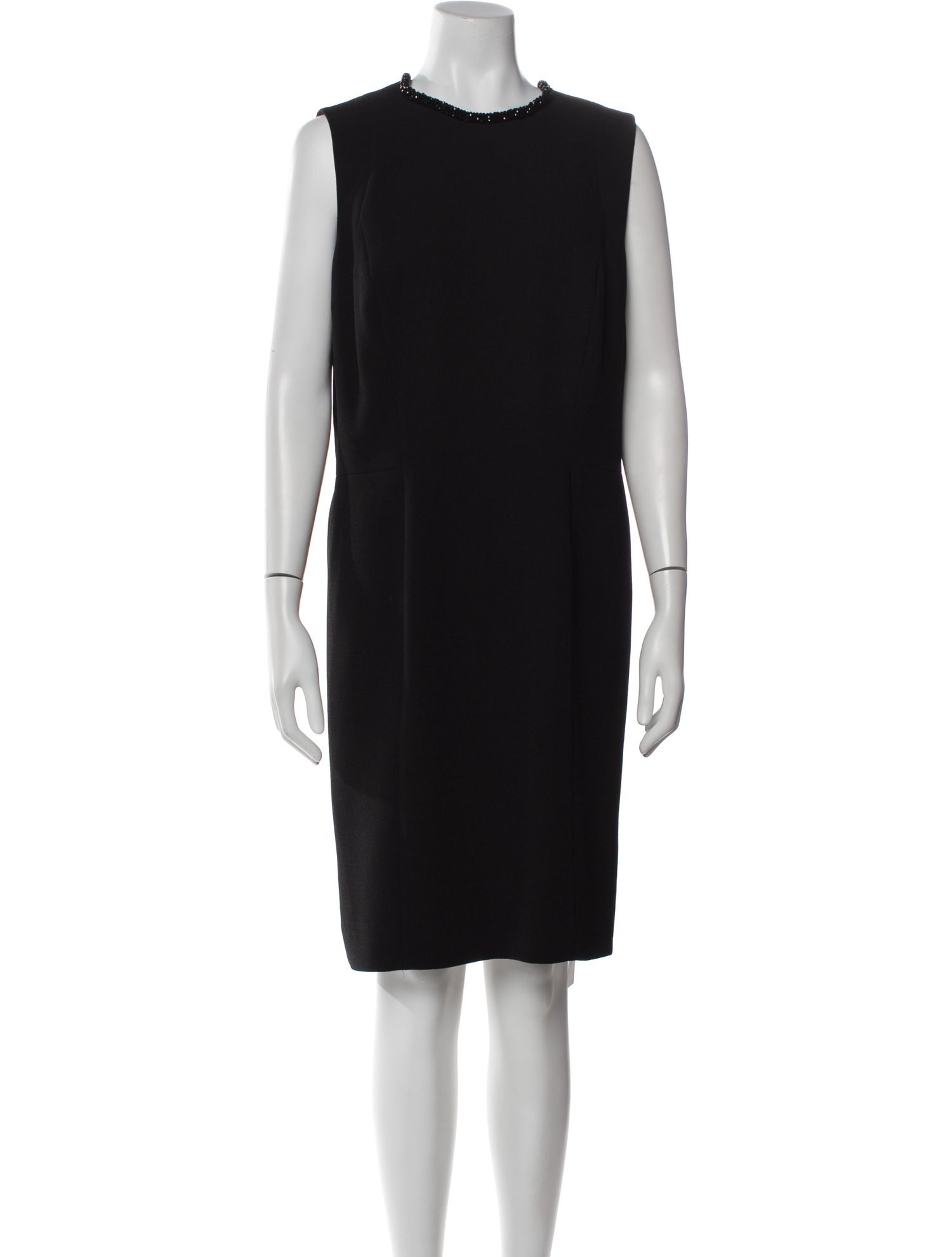 Carmen Marc Valvo Wool Knee-Length Dress