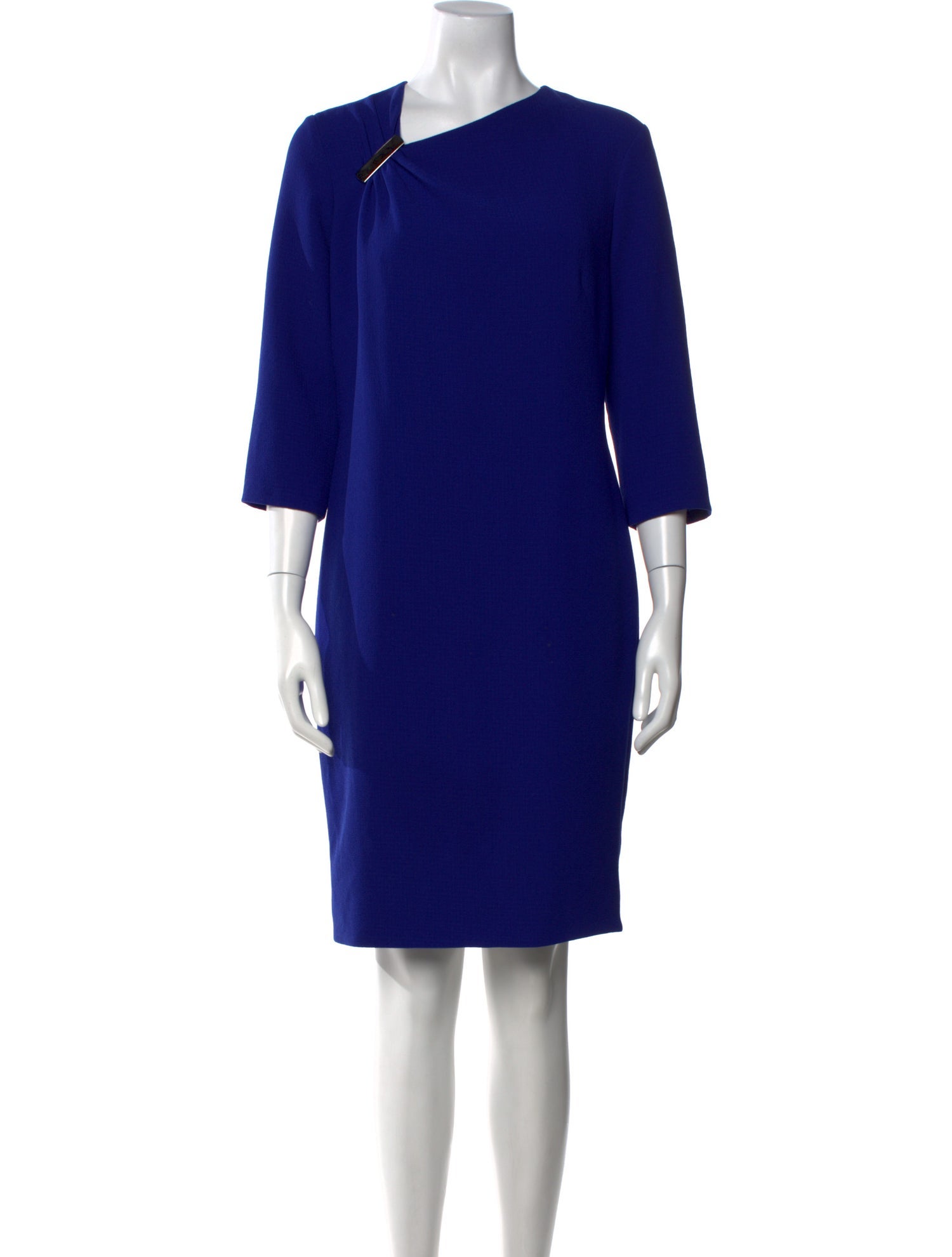 Carmen Marc Valvo Asymmetrical Knee-Length Dress