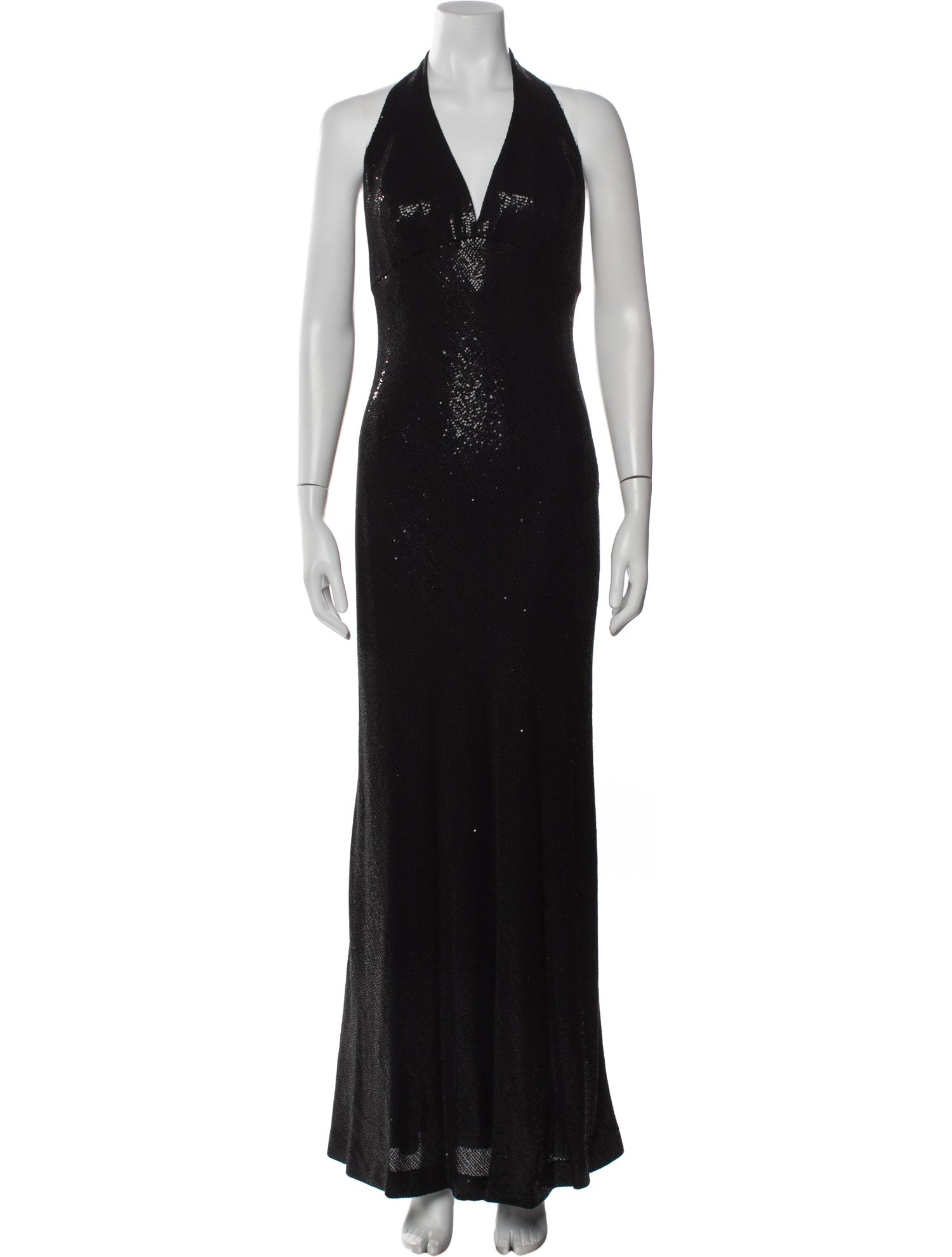 Carmen Marc Valvo Silk Long Dress