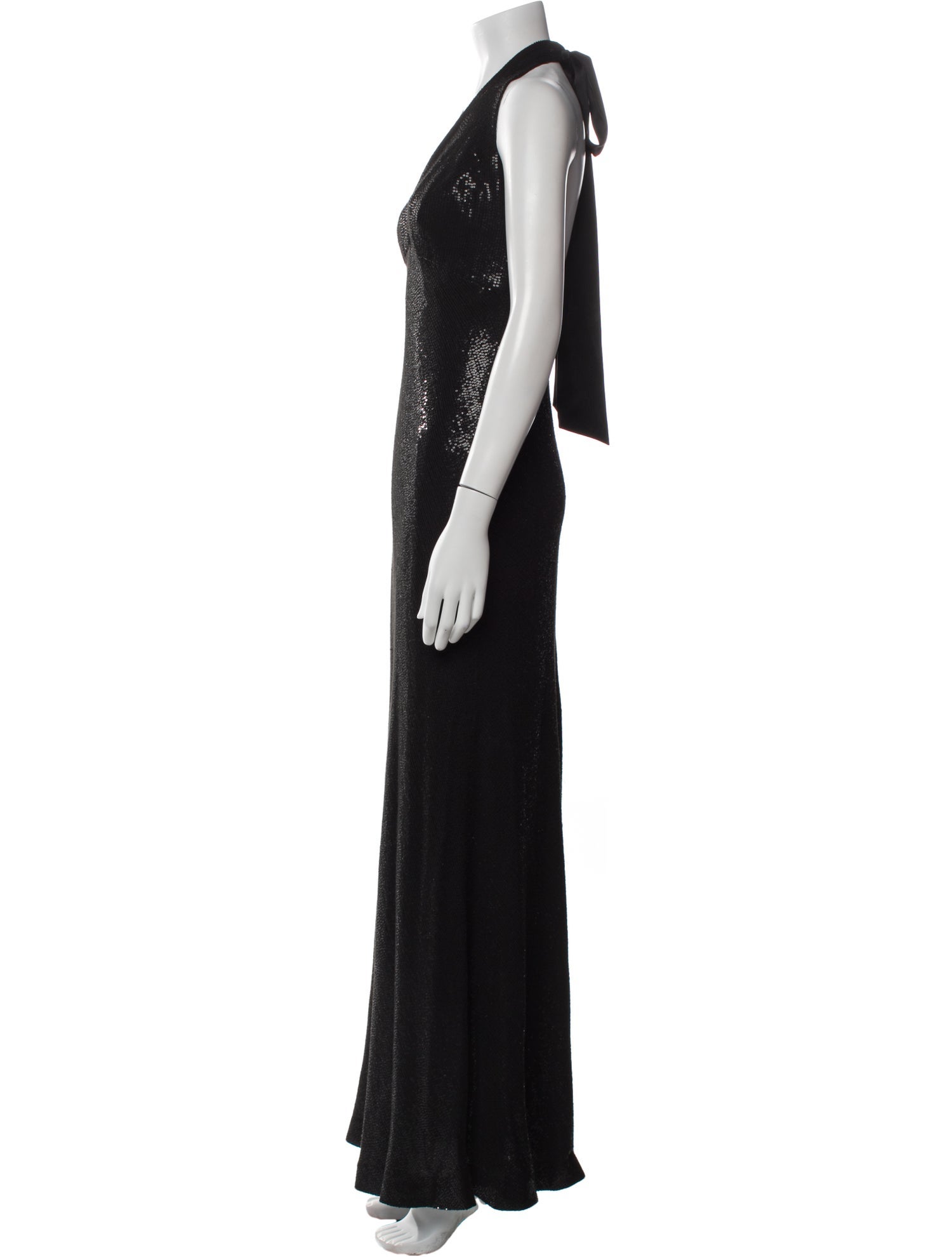 Carmen Marc Valvo Silk Long Dress