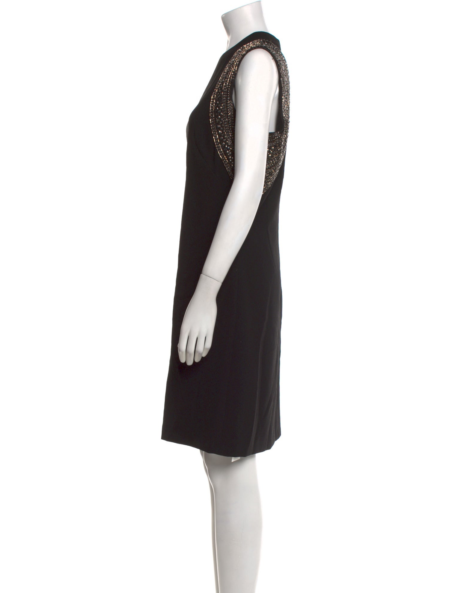 Carmen Marc Valvo Crew Neck Knee-Length Dress