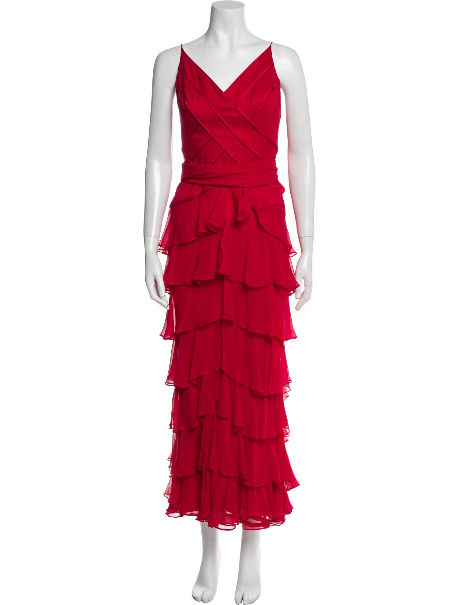 Carmen Marc Valvo Silk Long Dress