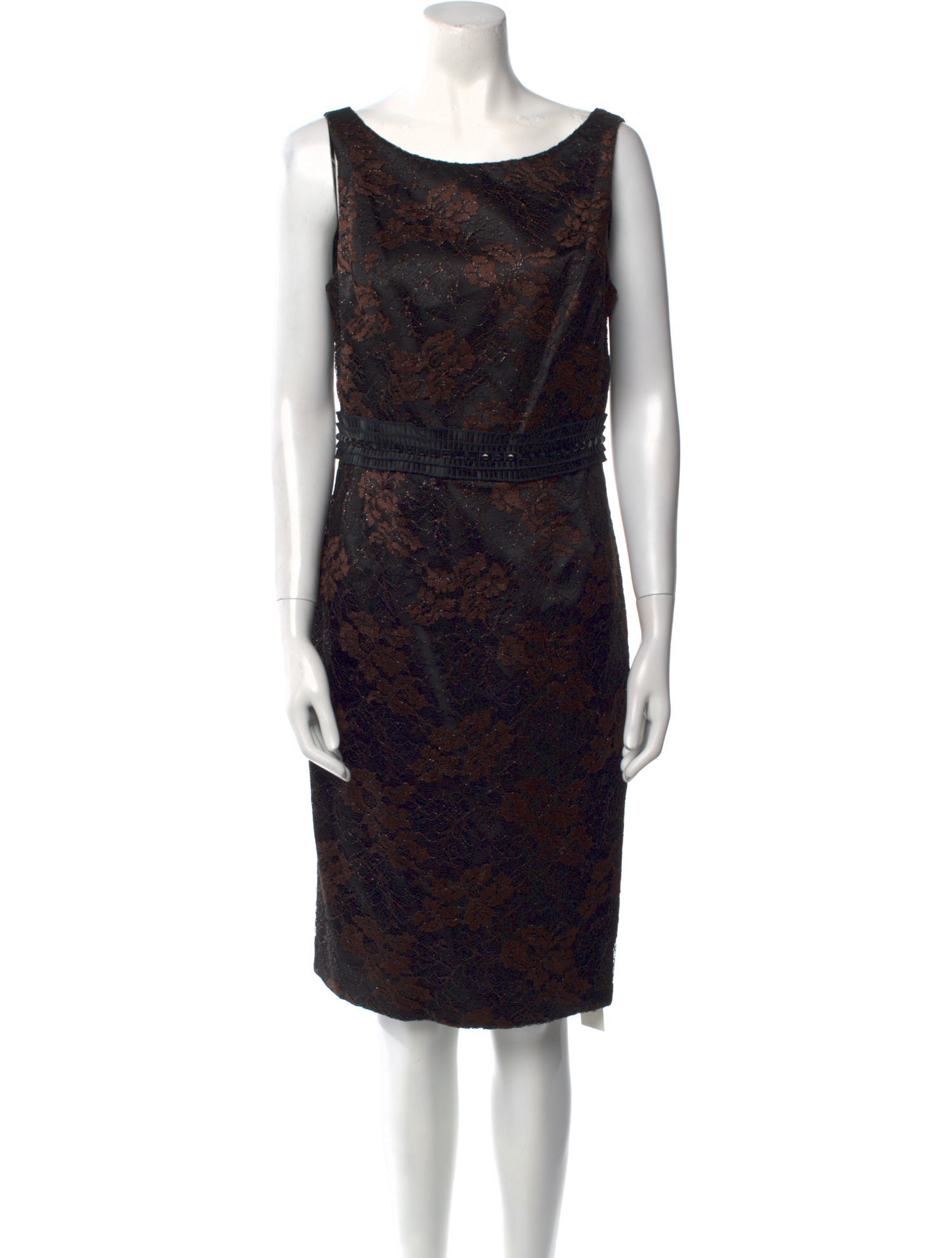 Carmen Marc Valvo Printed Knee-Length Dress w/ Tags