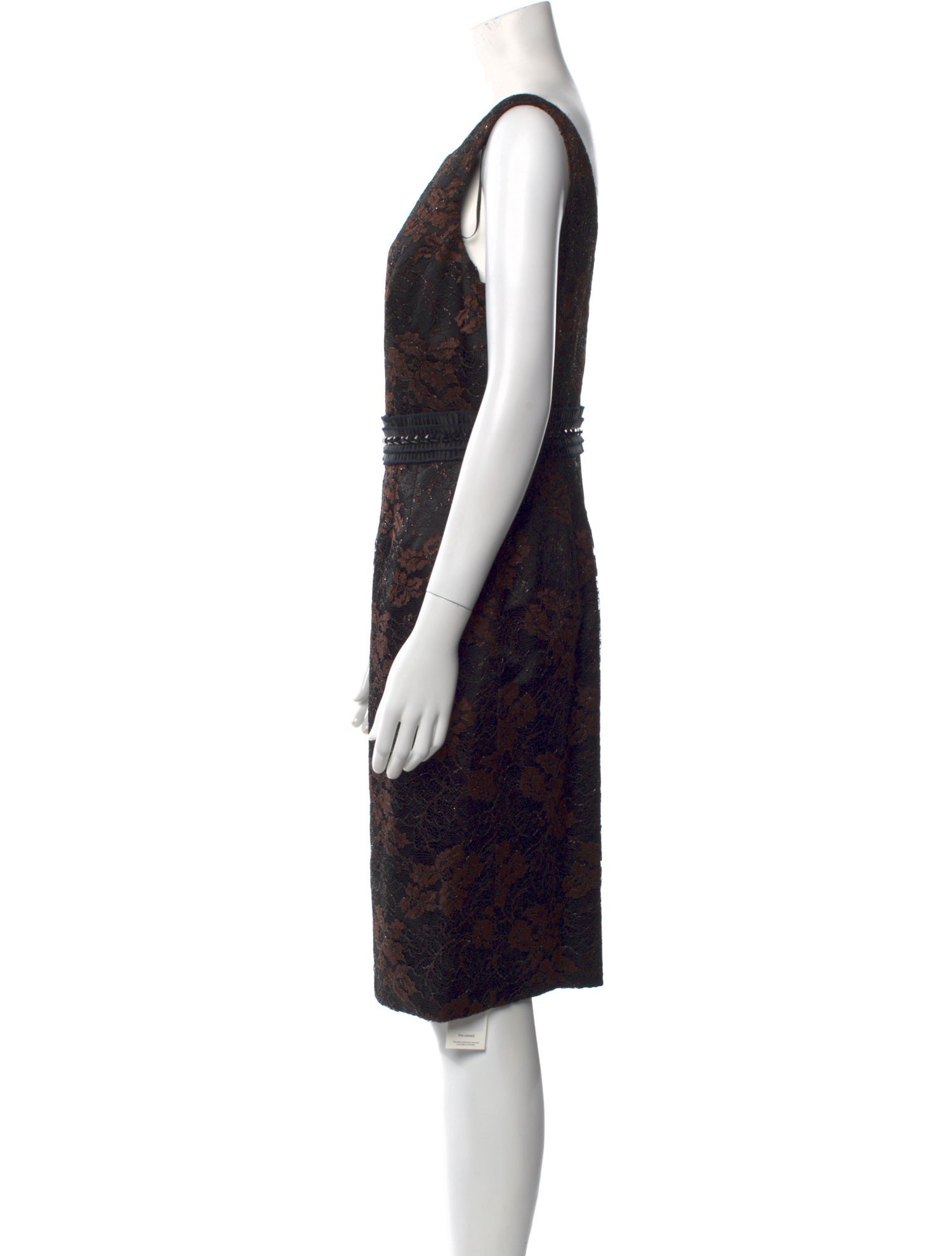 Carmen Marc Valvo Printed Knee-Length Dress w/ Tags