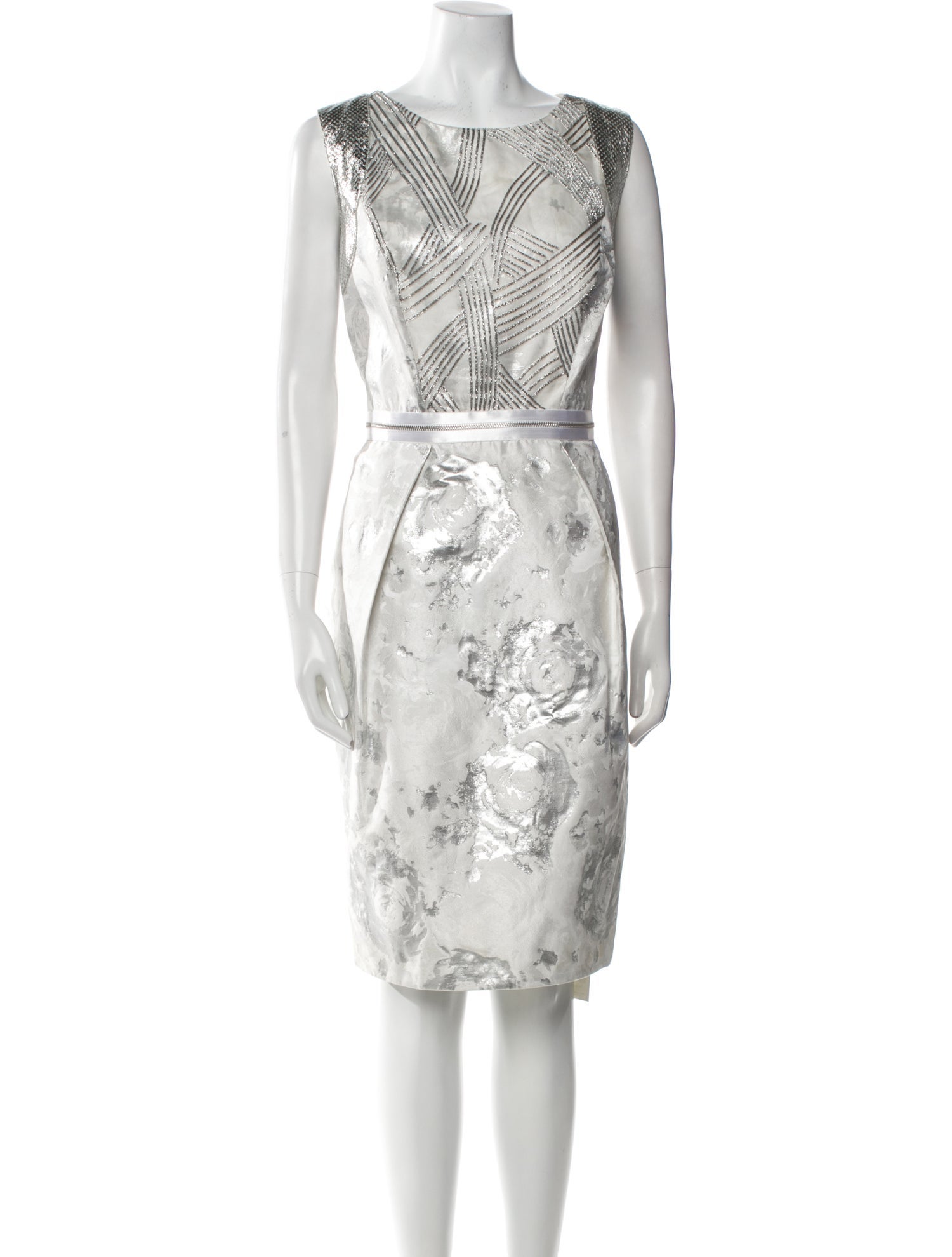 Carmen Marc Valvo Printed Knee-Length Dress