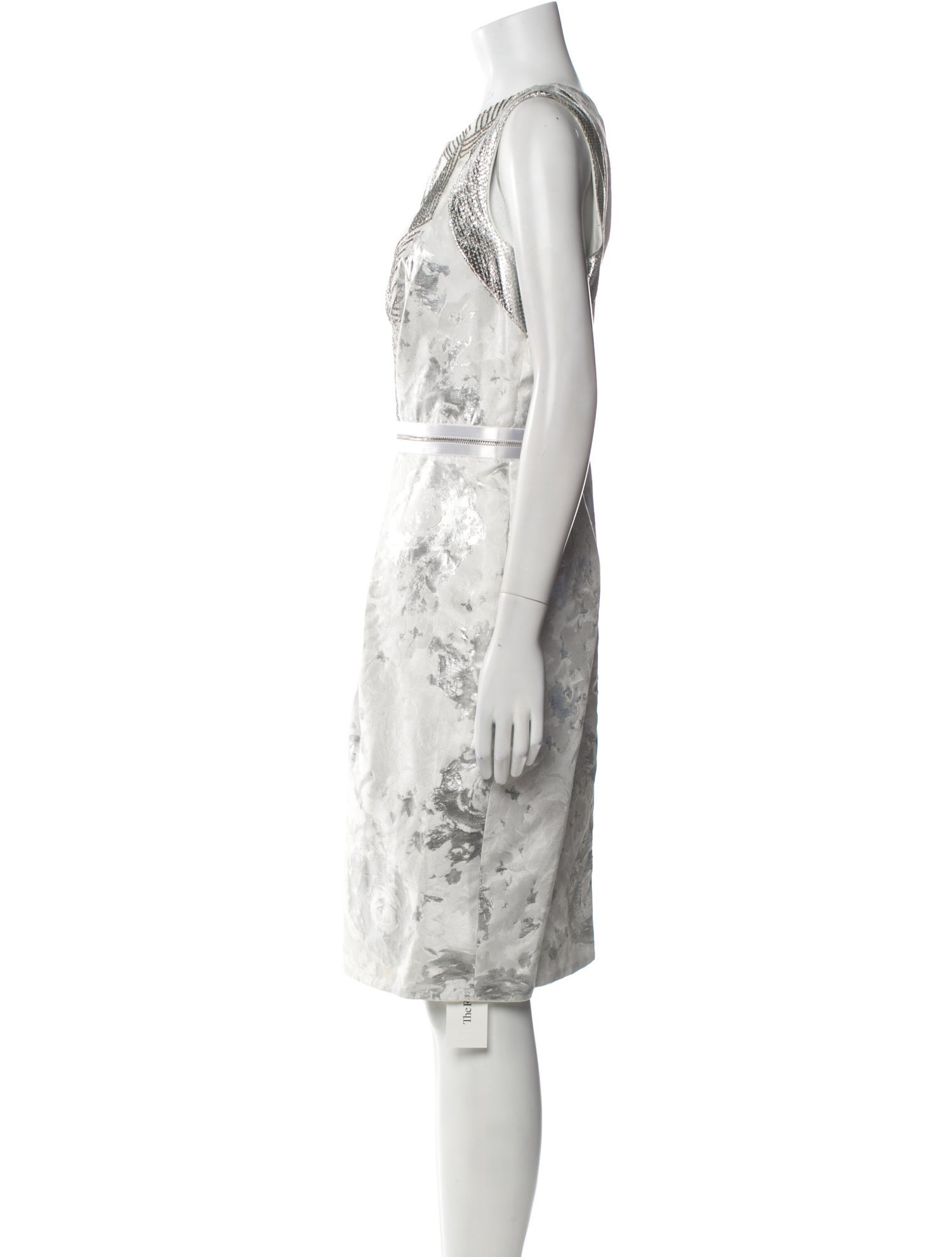 Carmen Marc Valvo Printed Knee-Length Dress