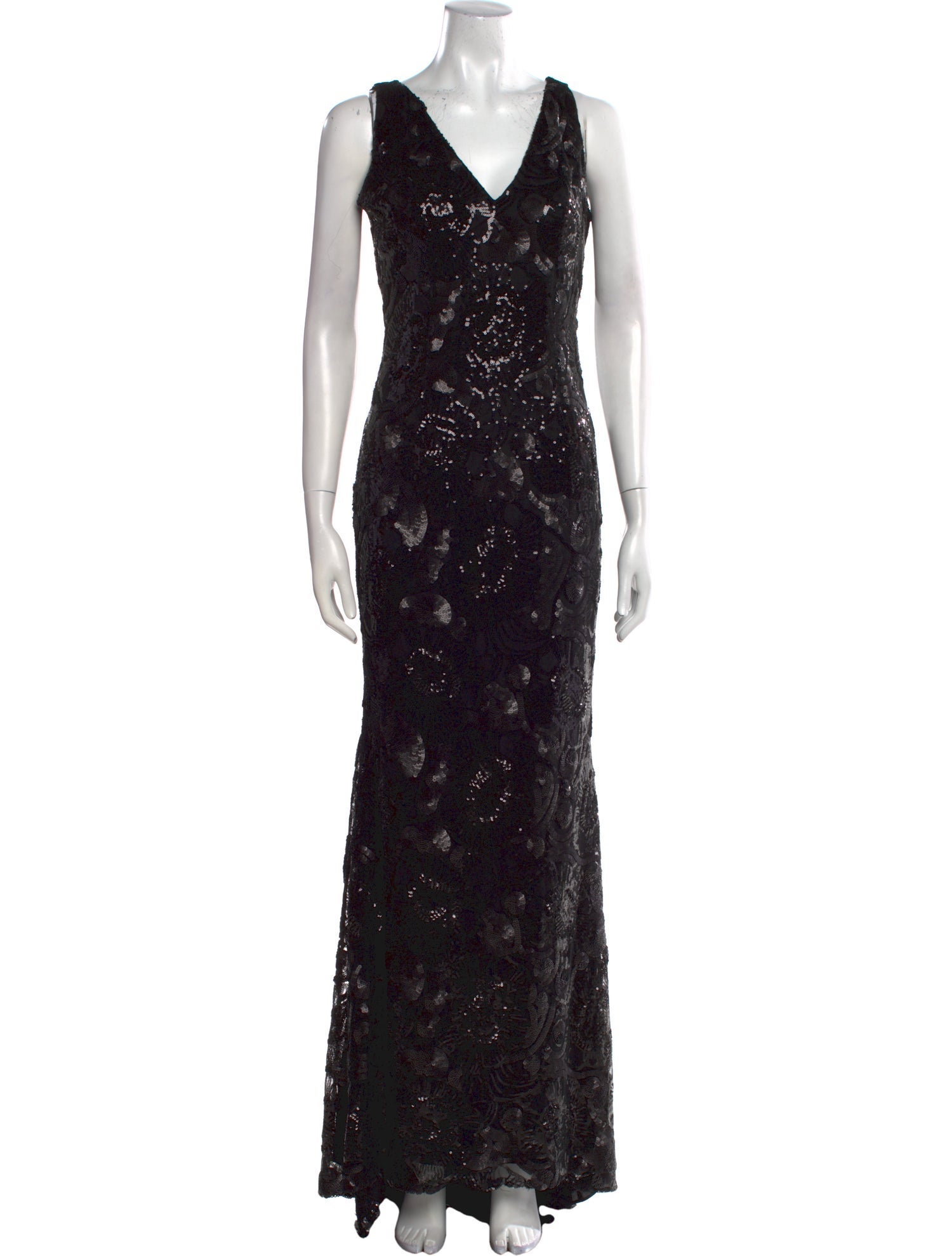 Carmen Marc Valvo Printed Long Dress