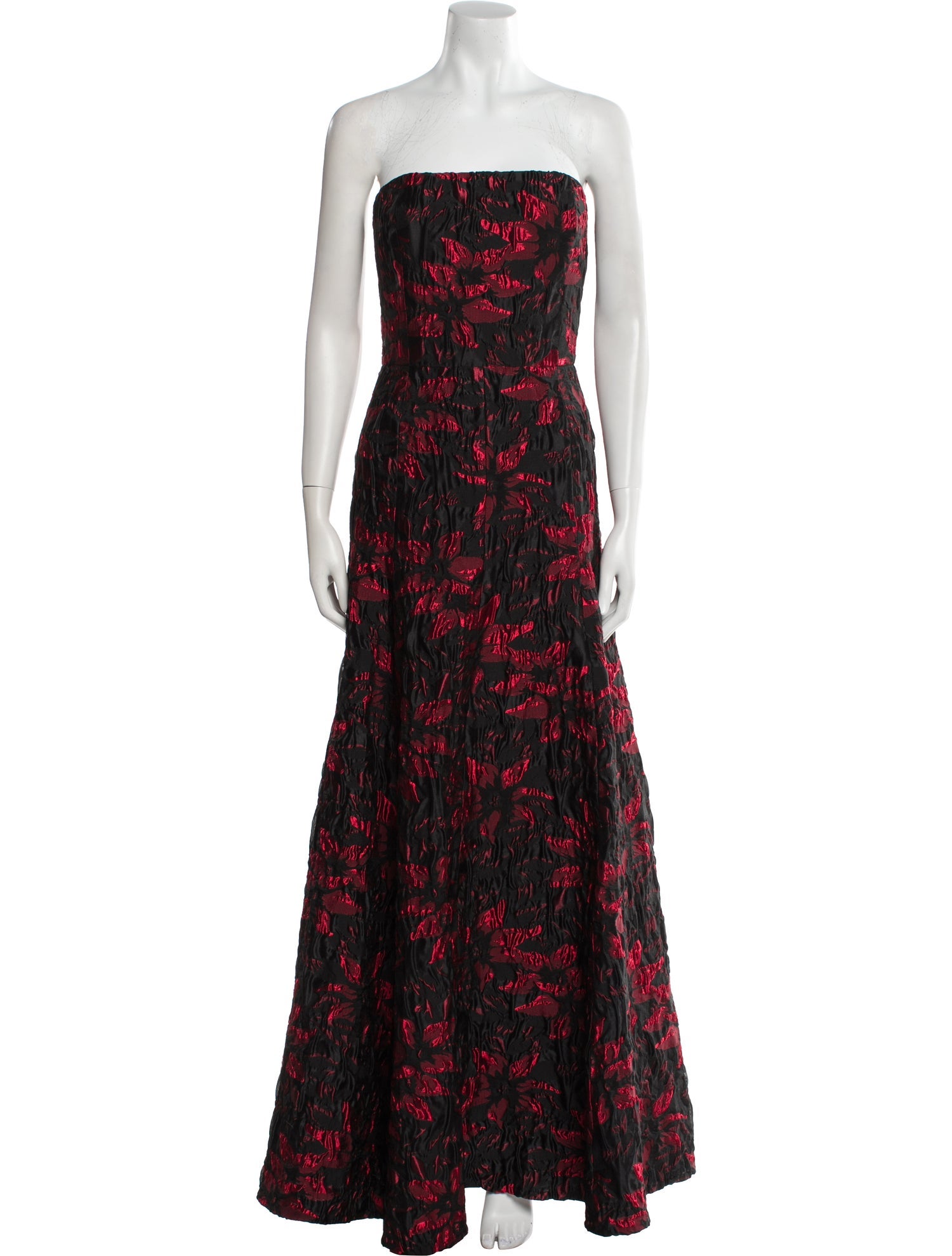 Carmen Marc Valvo Printed Long Dress
