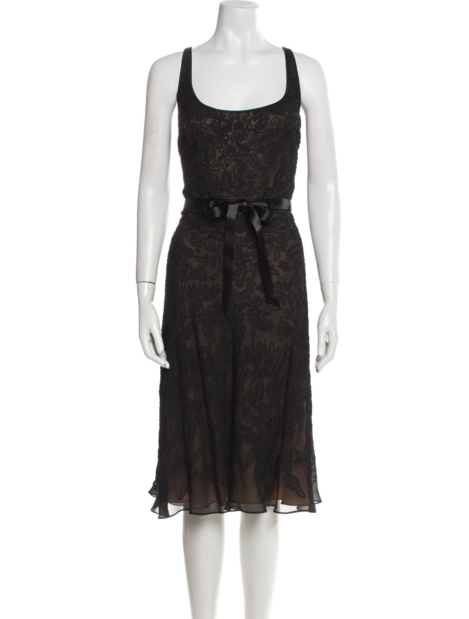 Carmen Marc Valvo Silk Midi Length Dress