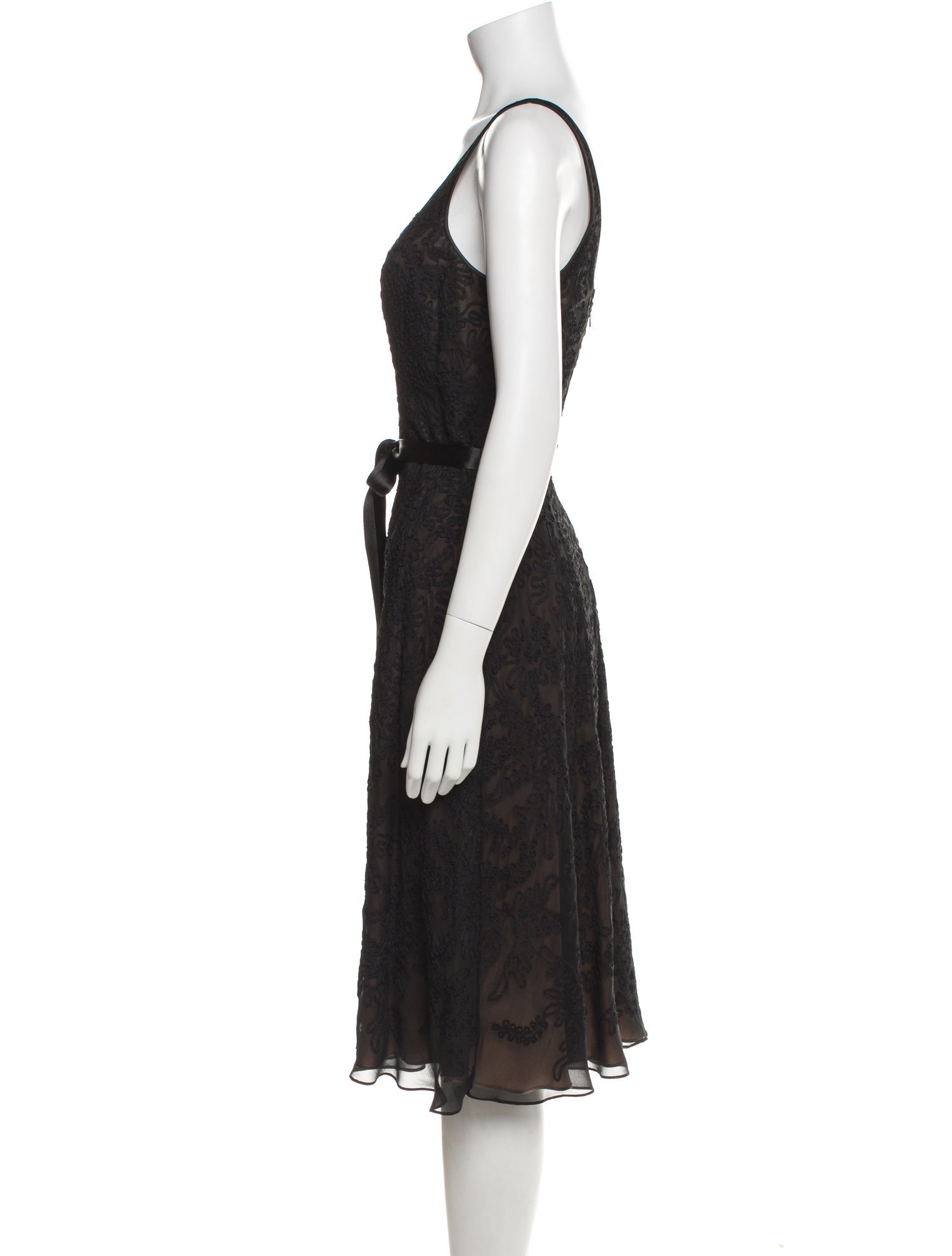 Carmen Marc Valvo Silk Midi Length Dress