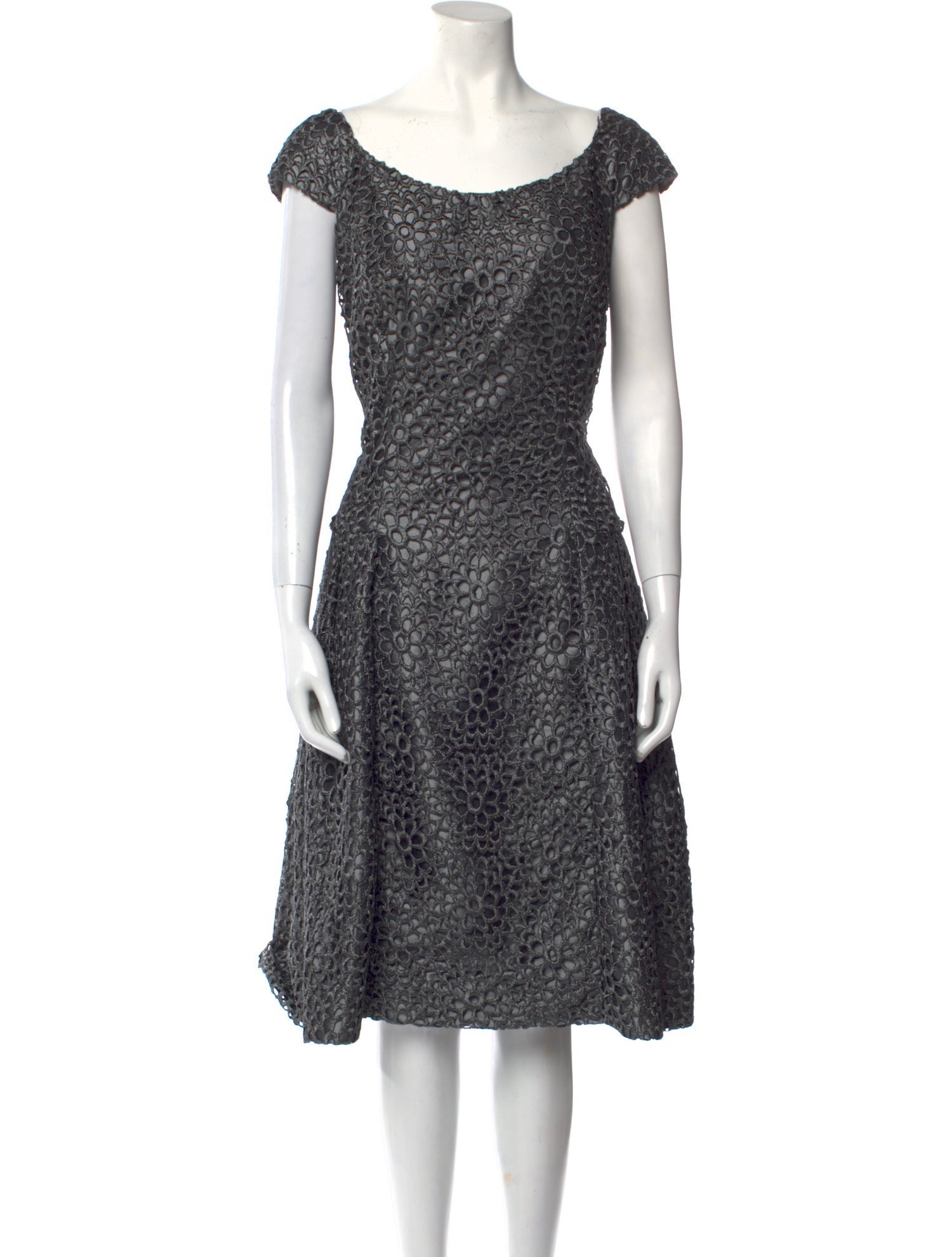 Carmen Marc Valvo Printed Knee-Length Dress